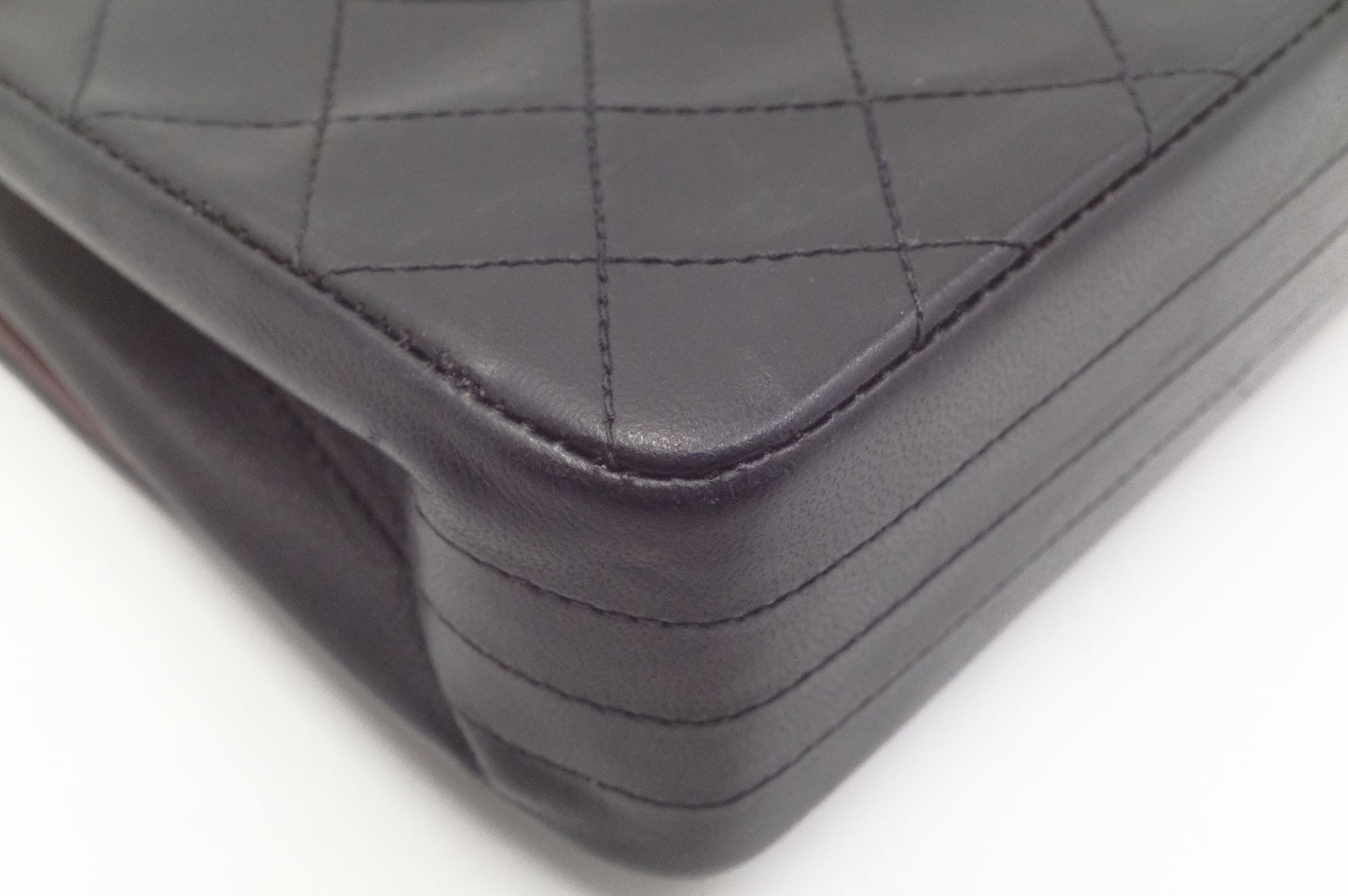 Chanel Circle Medium Single Flap in Black Mattelassé Leather