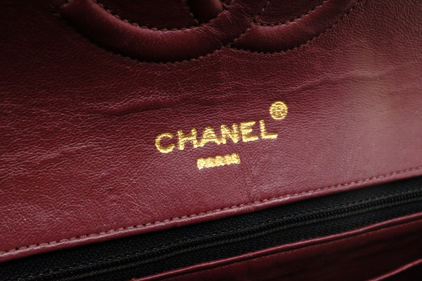 Chanel Circle Medium Single Flap in Black Mattelassé Leather