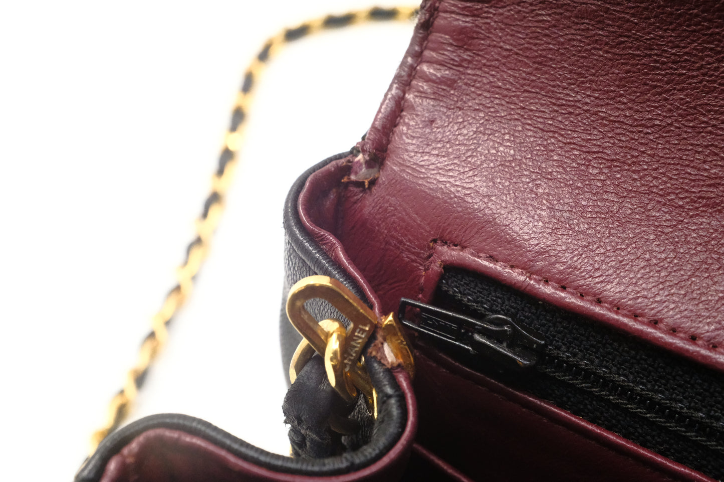 Chanel Circle Medium Single Flap in Black Mattelassé Leather