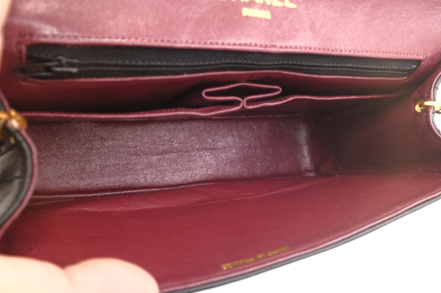 Chanel Circle Medium Single Flap in Black Mattelassé Leather