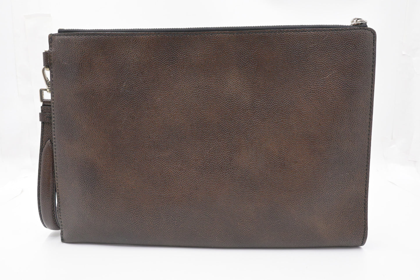 Ferragamo Clutch in Brown Leather