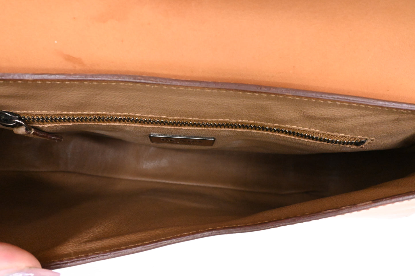 Prada Shoulder Bag in Brown Leather