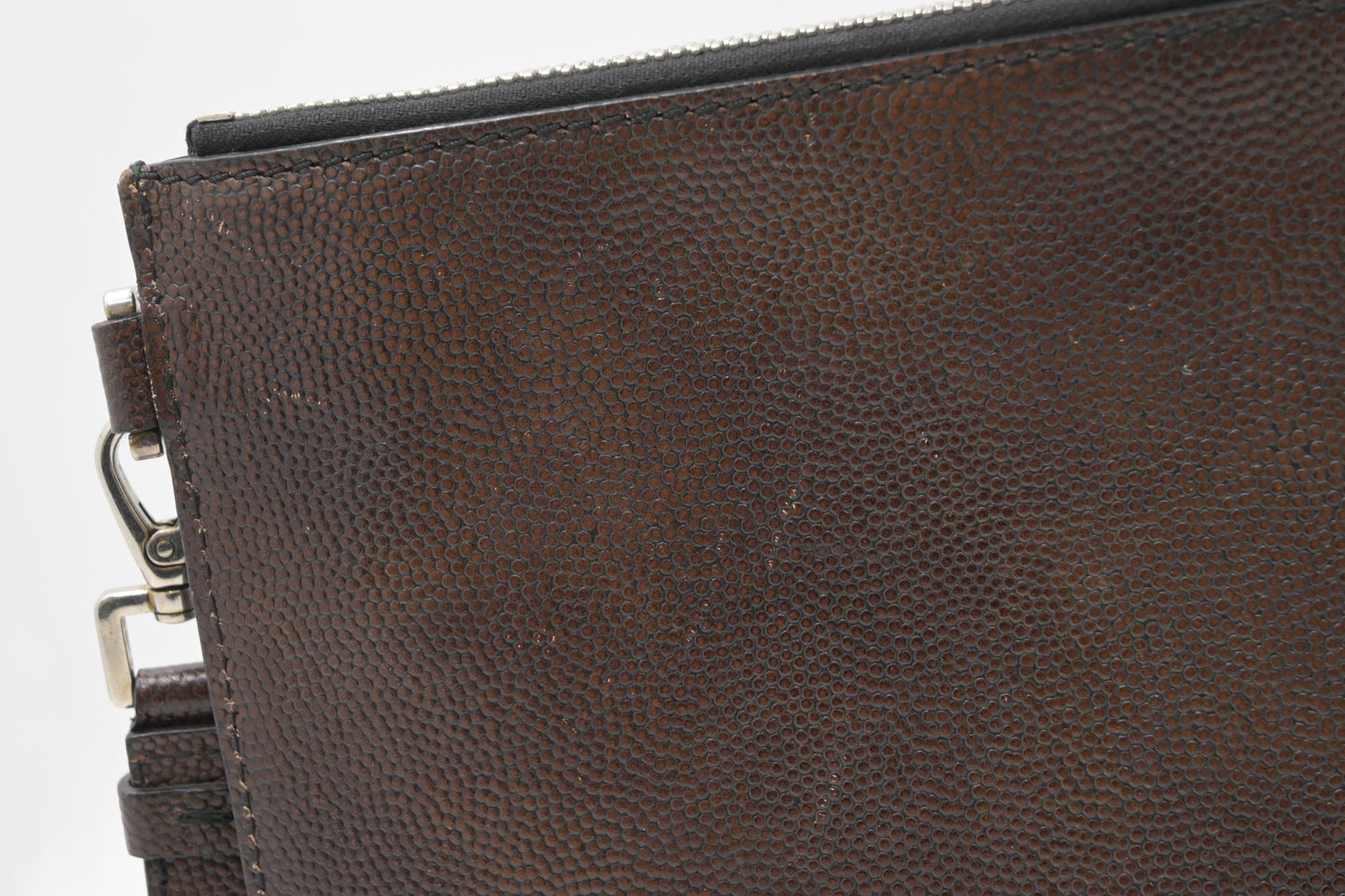 Ferragamo Clutch in Brown Leather