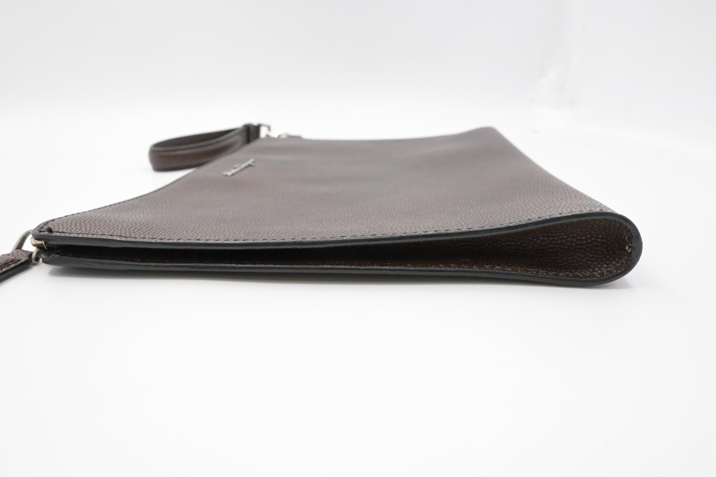 Ferragamo Clutch in Brown Leather