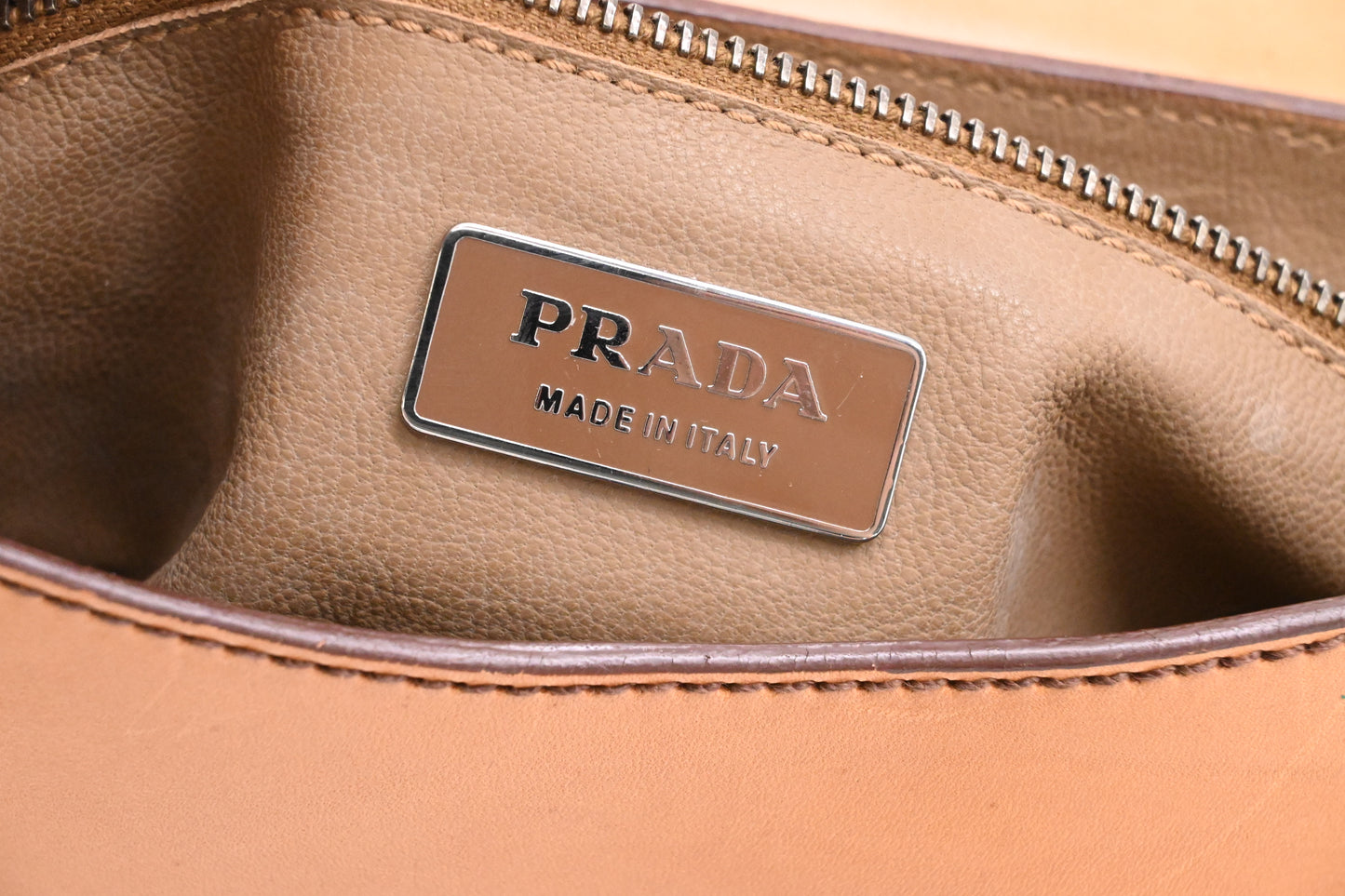 Prada Shoulder Bag in Brown Leather