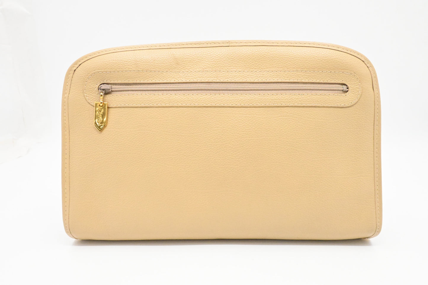 YSL Saint Laurent Clutch in Beige Leather