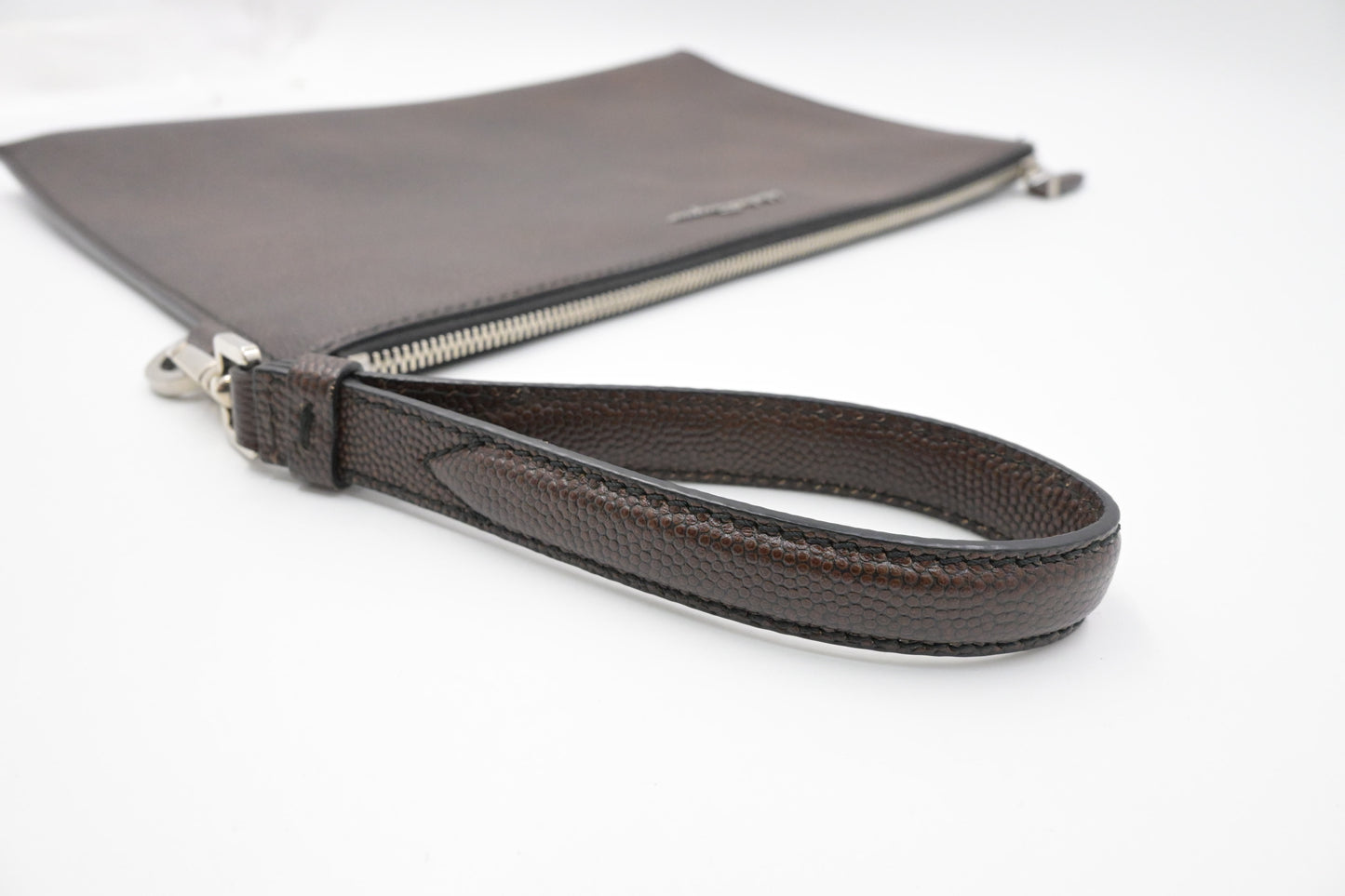 Ferragamo Clutch in Brown Leather