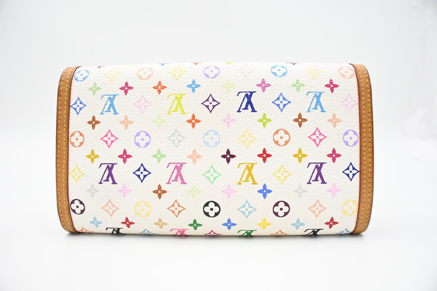 Louis Vuitton International Wallet in White Multicolor Monogram Canvas