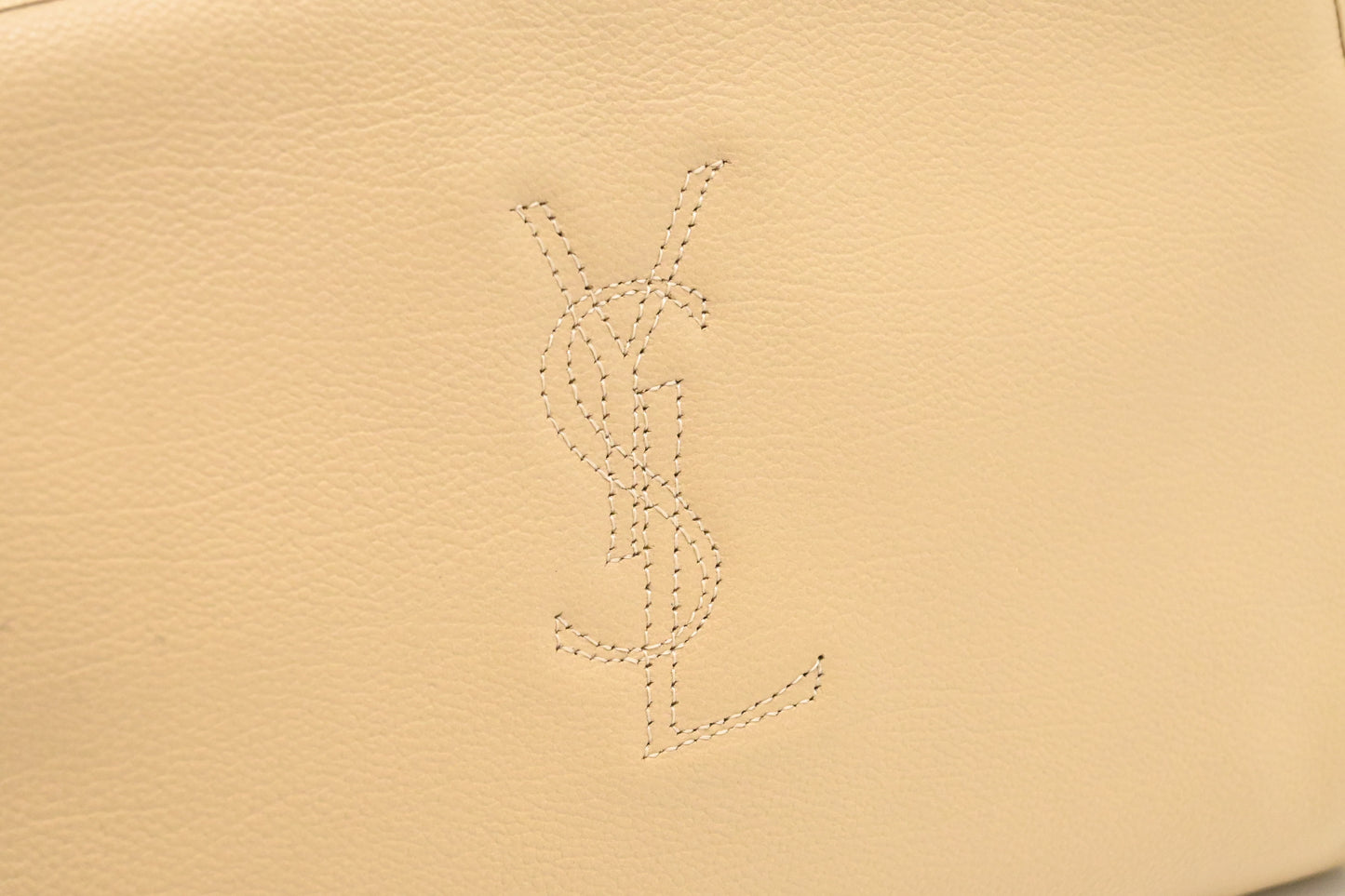 YSL Saint Laurent Clutch in Beige Leather