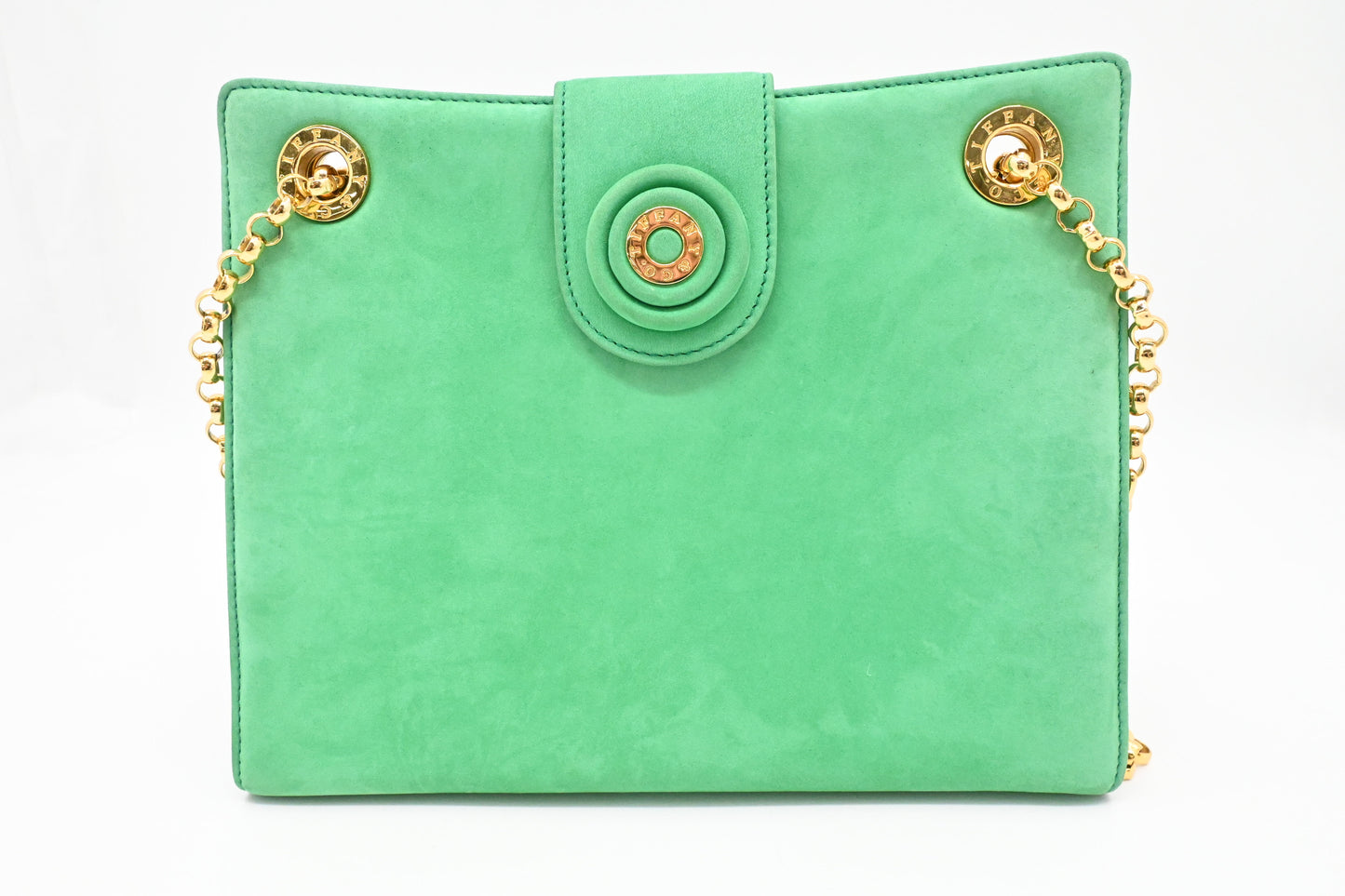 Tiffany & Co. Chain Shoulder Bag in Light Green Suede