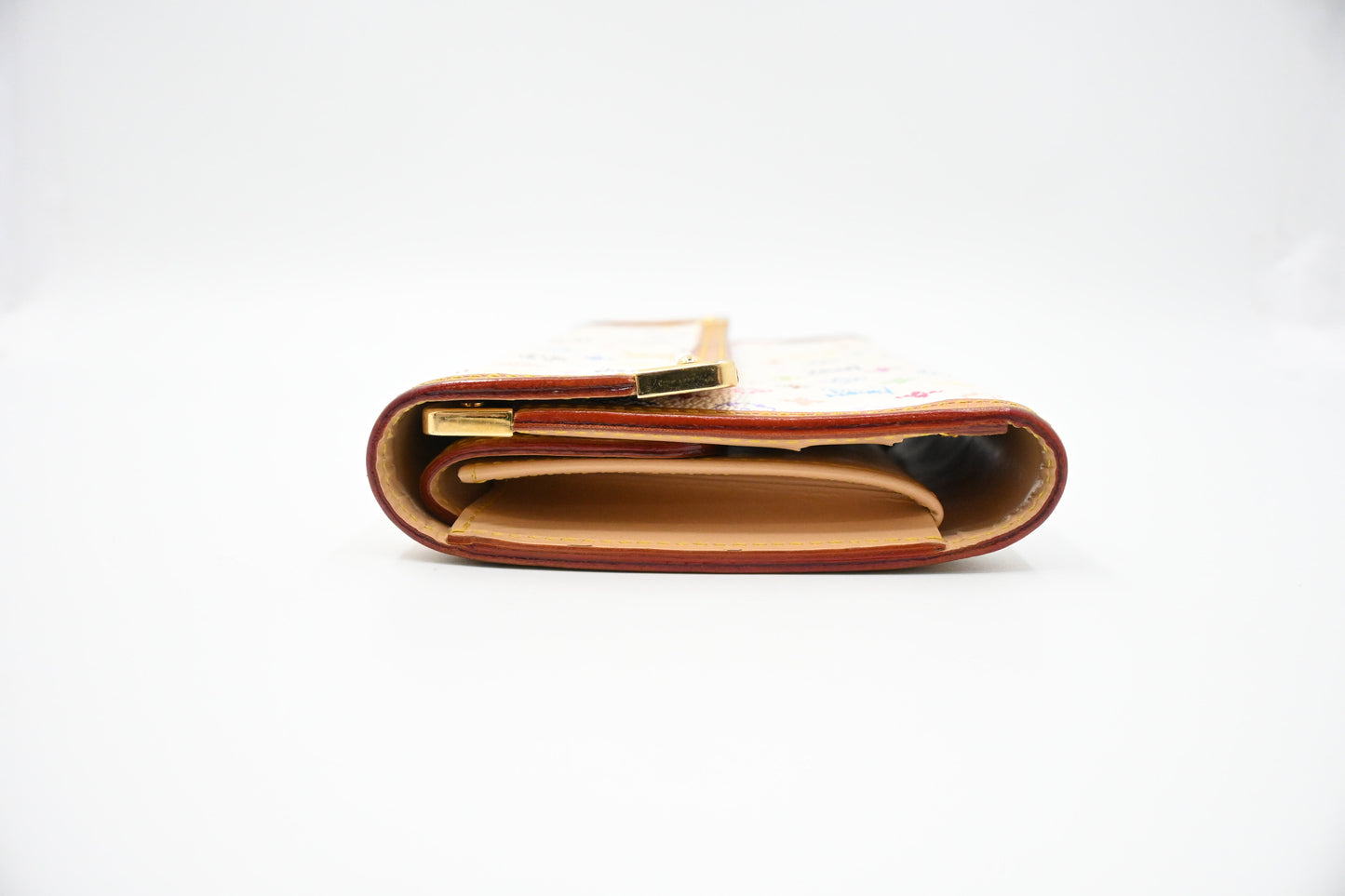 Louis Vuitton International Wallet in White Multicolor Monogram Canvas