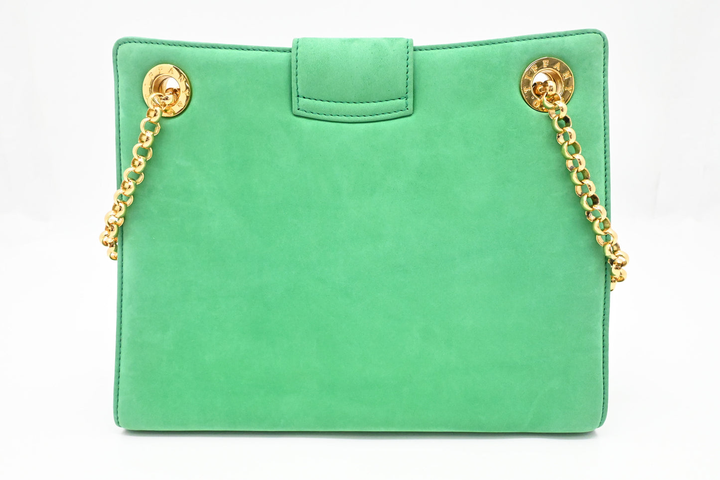 Tiffany & Co. Chain Shoulder Bag in Light Green Suede