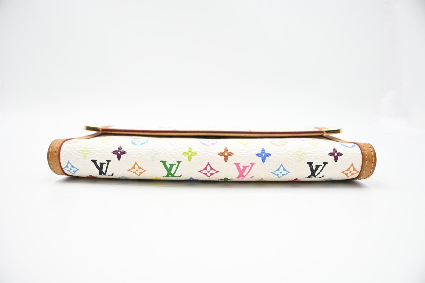 Louis Vuitton International Wallet in White Multicolor Monogram Canvas