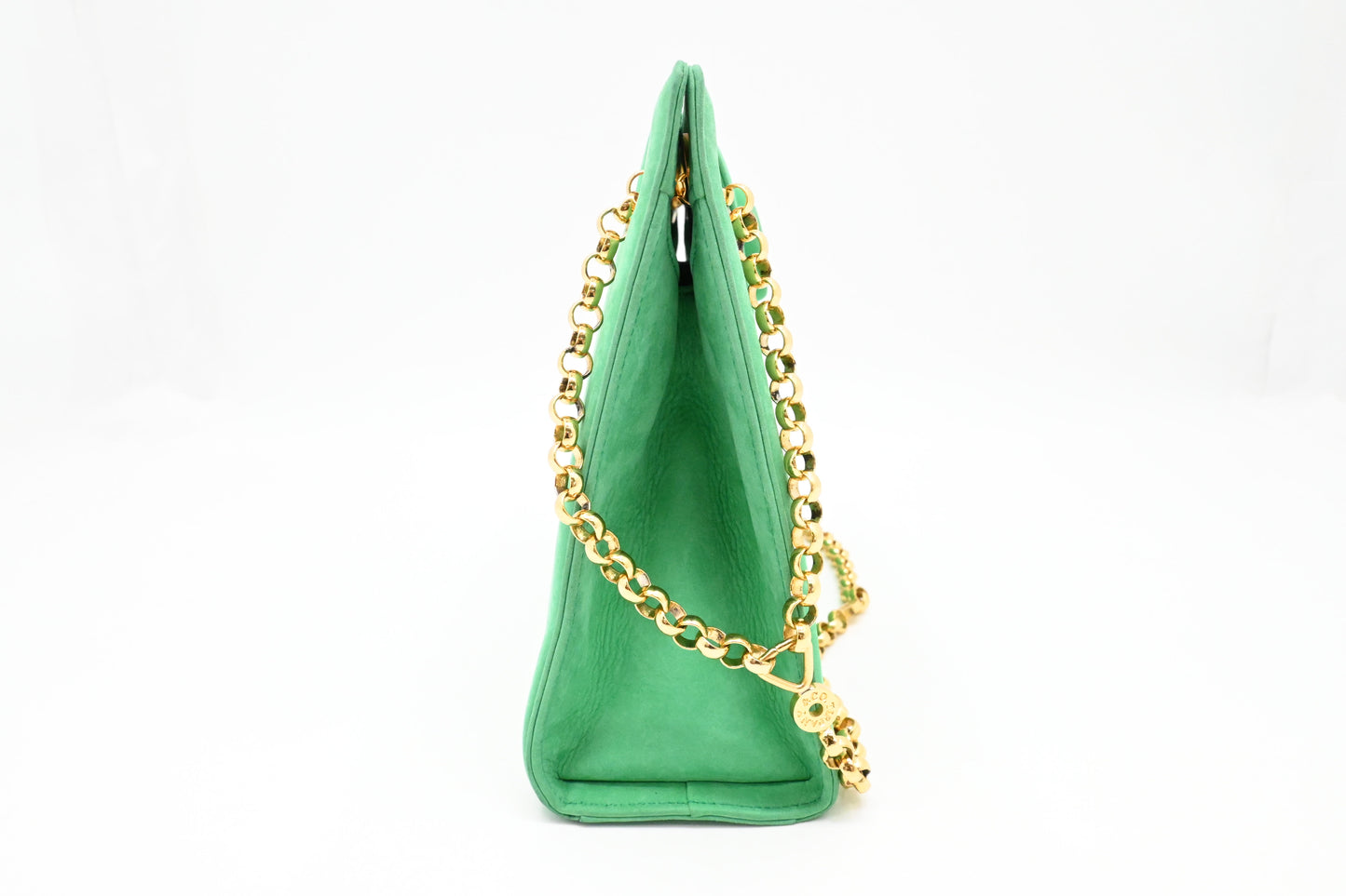 Tiffany & Co. Chain Shoulder Bag in Light Green Suede