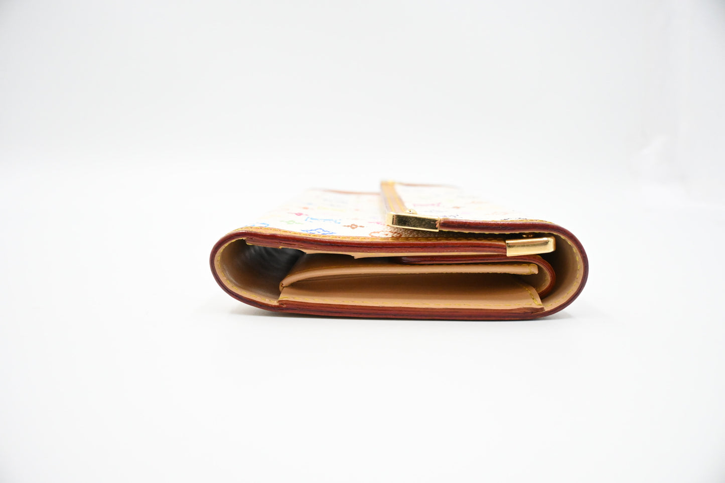 Louis Vuitton International Wallet in White Multicolor Monogram Canvas