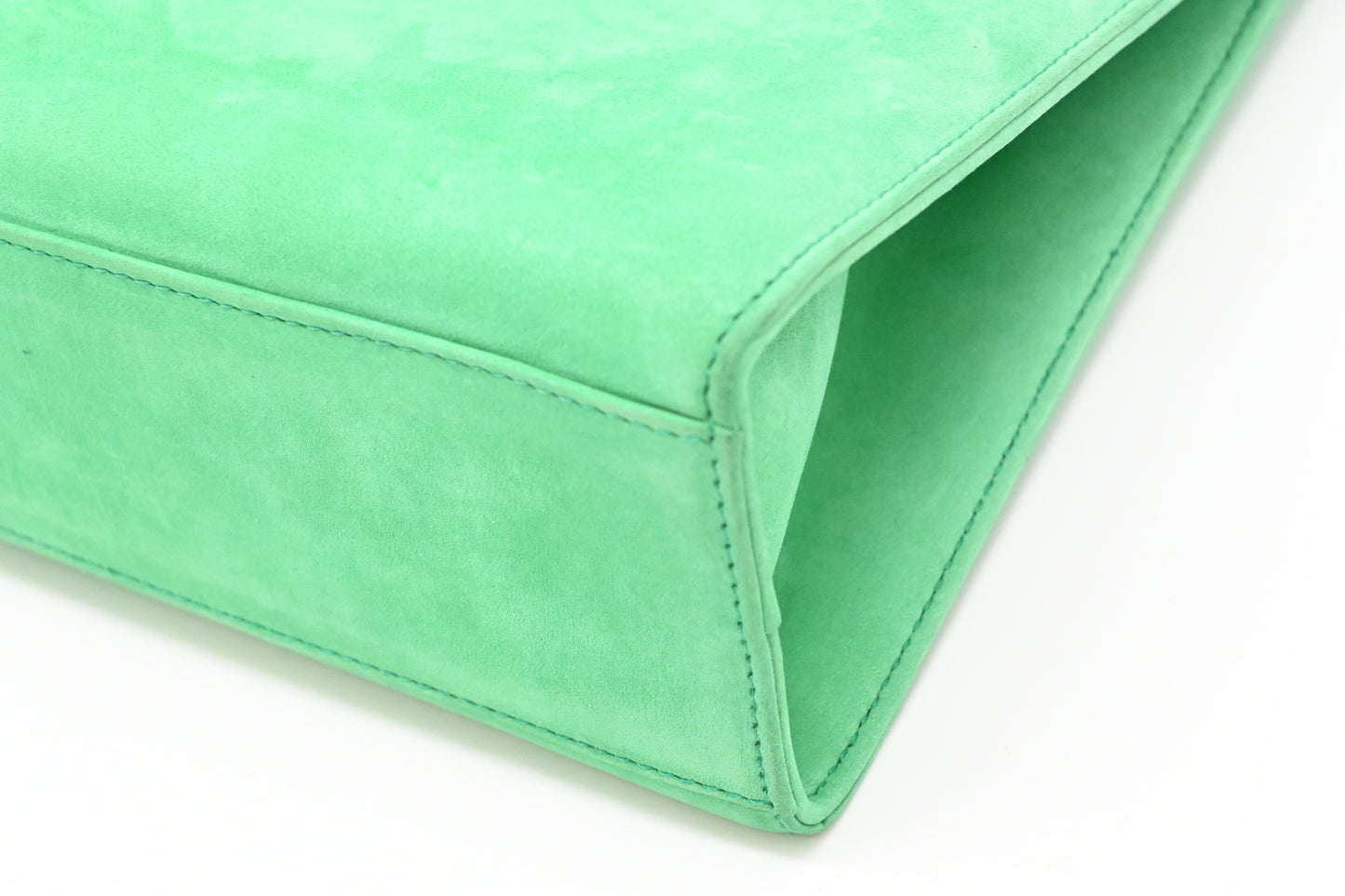Tiffany & Co. Chain Shoulder Bag in Light Green Suede
