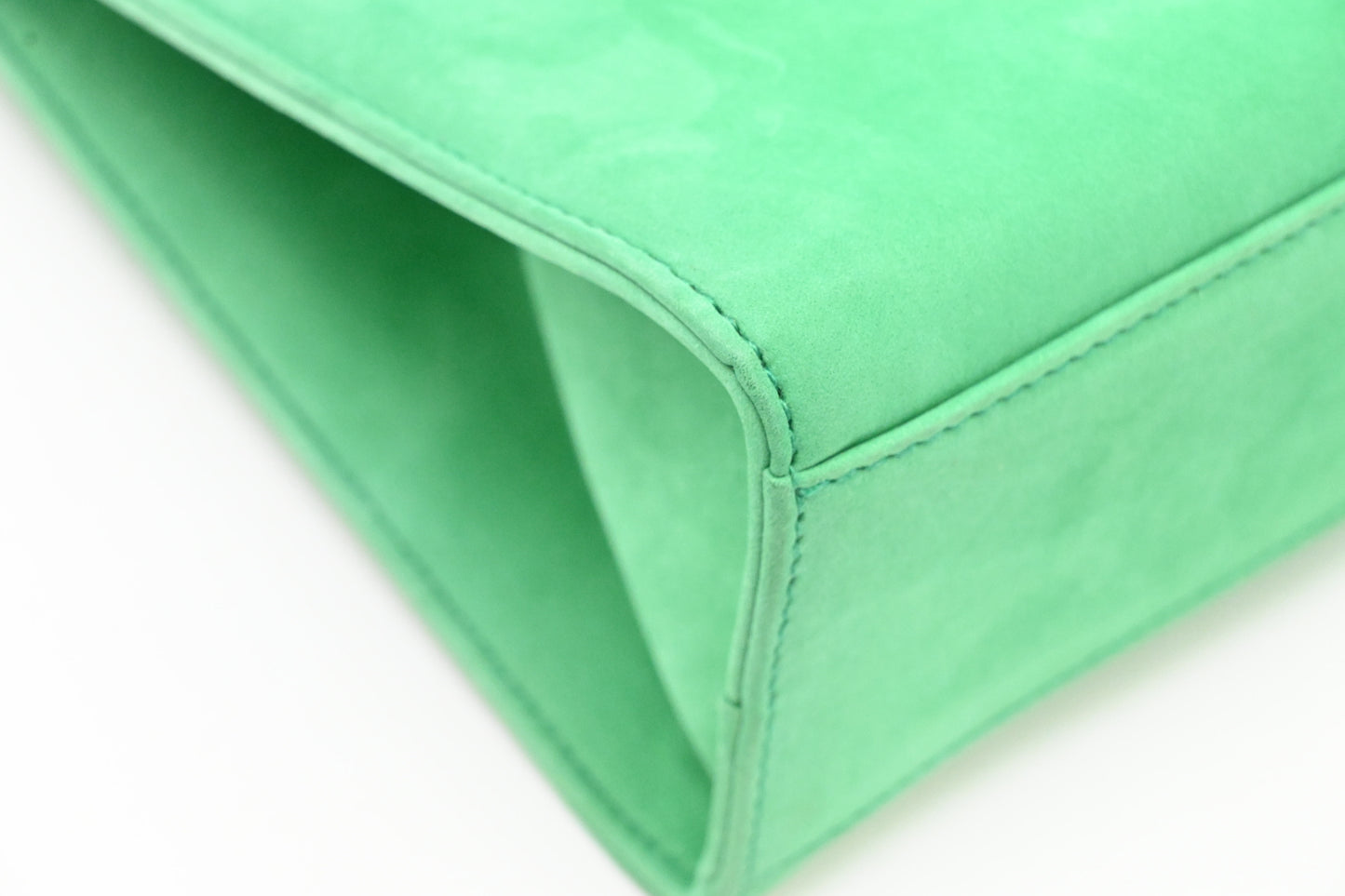 Tiffany & Co. Chain Shoulder Bag in Light Green Suede