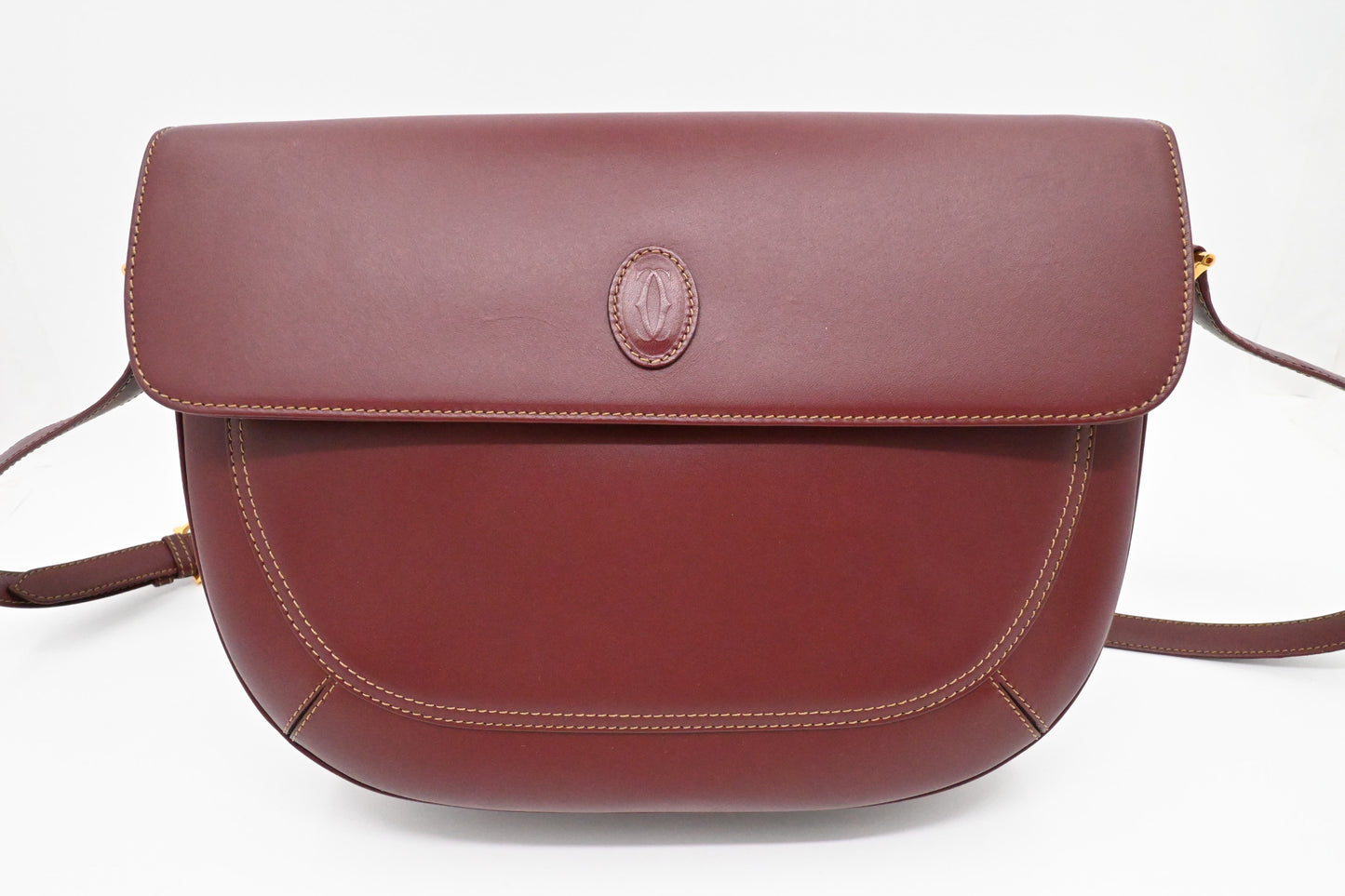 Cartier Crossbody Bag in Burgundy Leather
