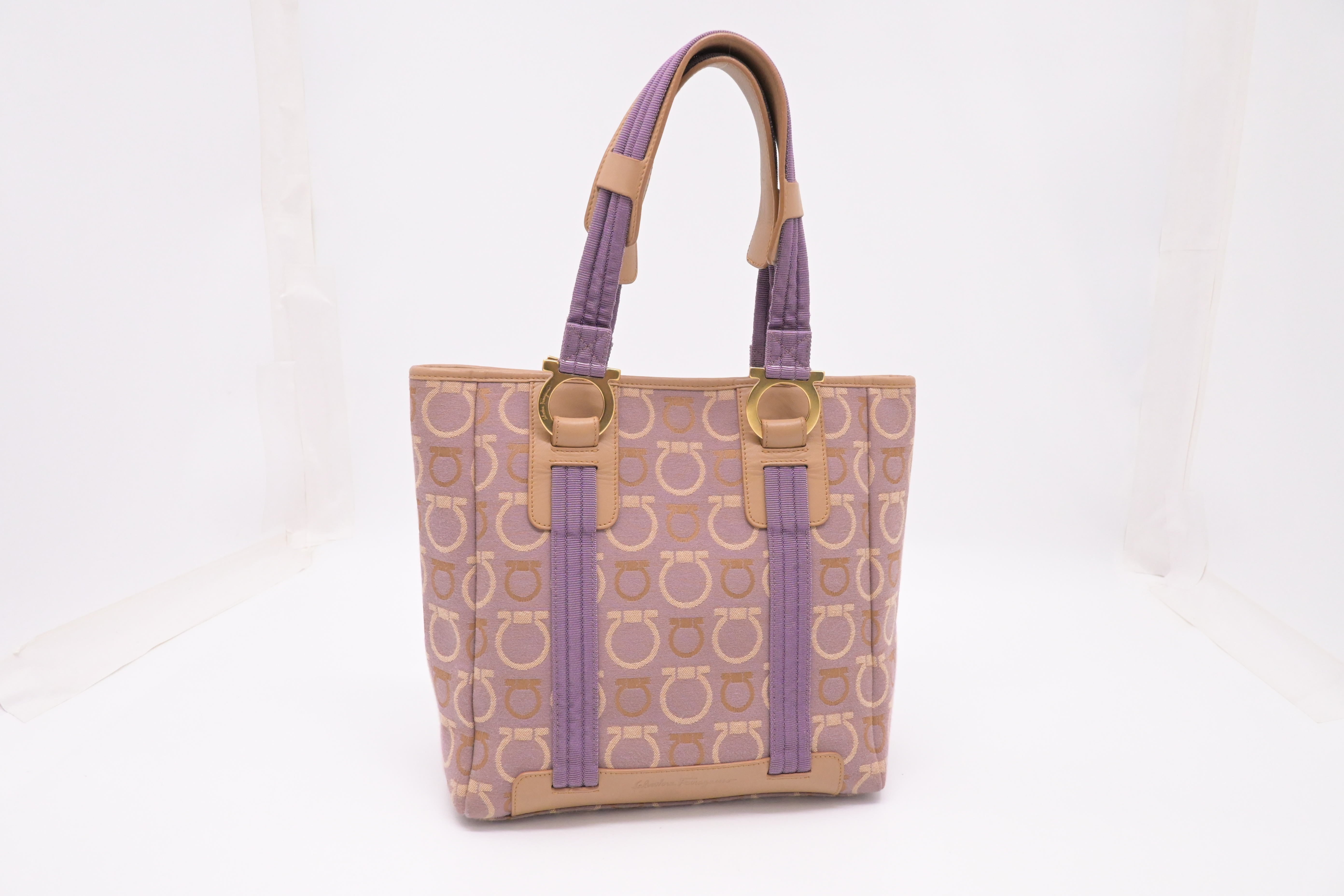Ferragamo Handbag in Purple Gancini Canvas – Weekly Lux Drop