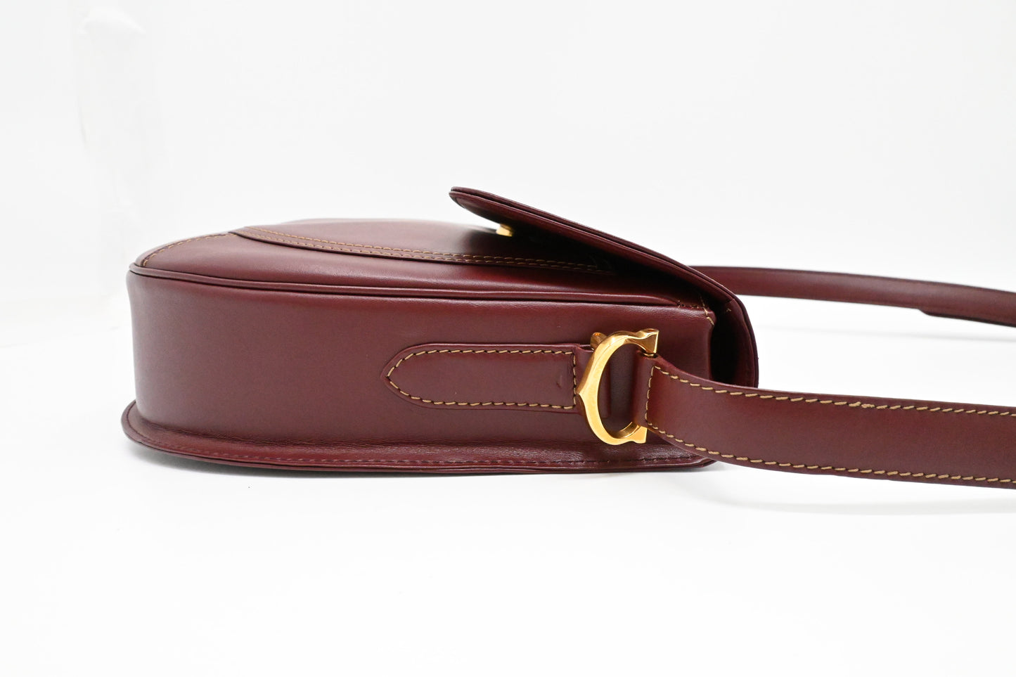 Cartier Crossbody Bag in Burgundy Leather