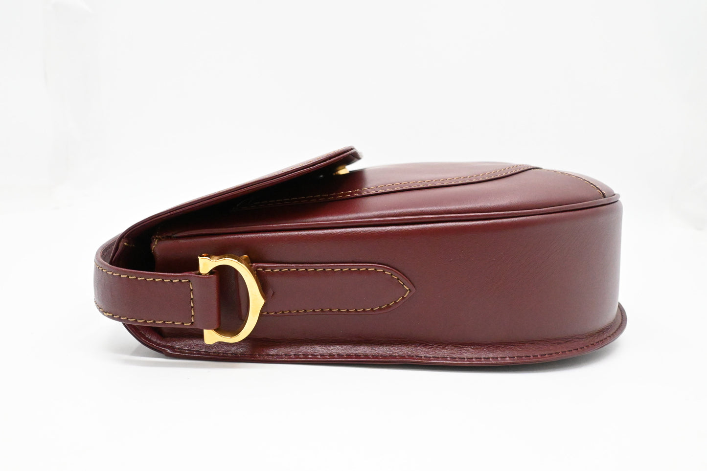 Cartier Crossbody Bag in Burgundy Leather