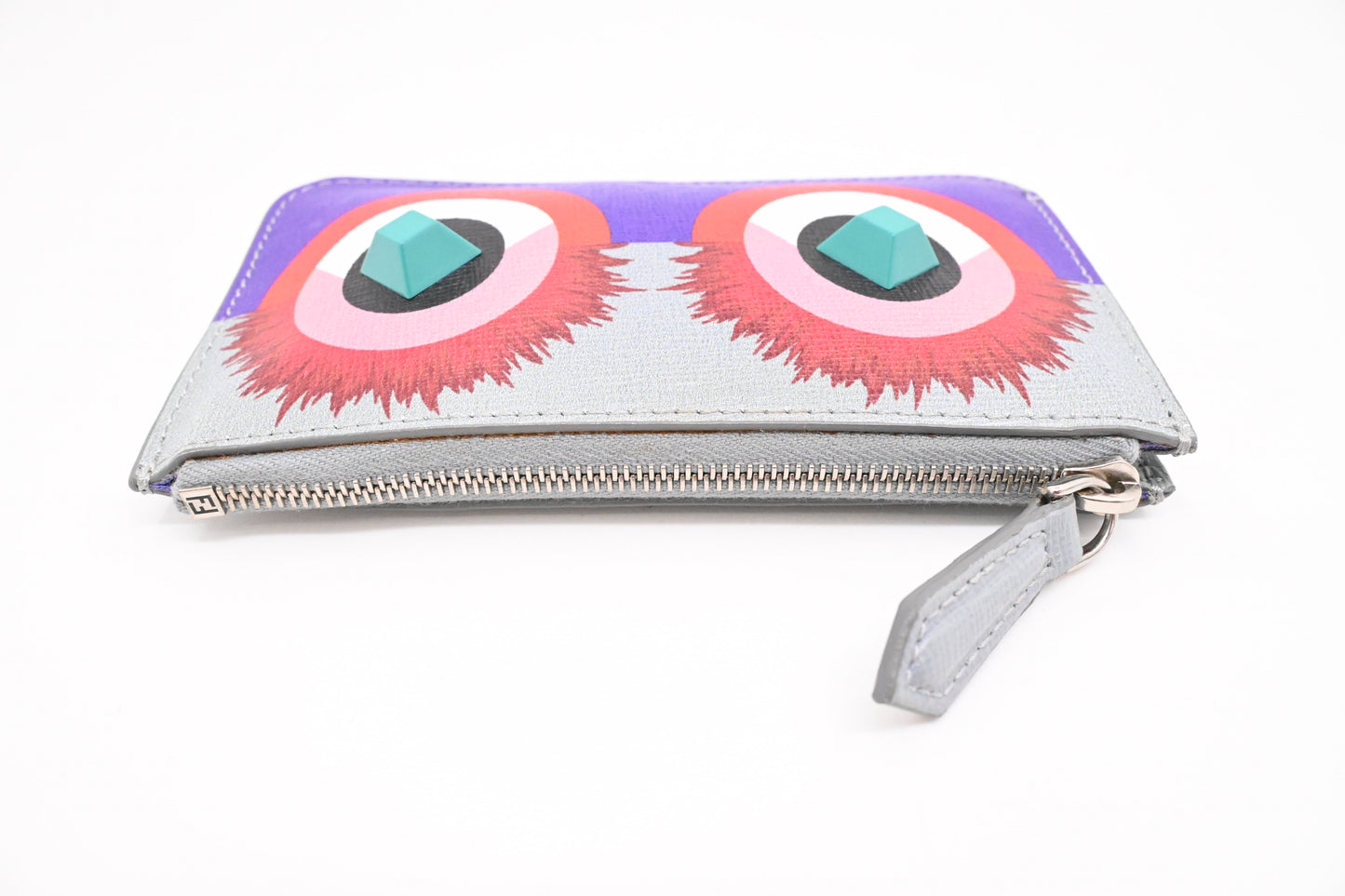 Fendi Monster Powder Key Case in Multicolor Leather