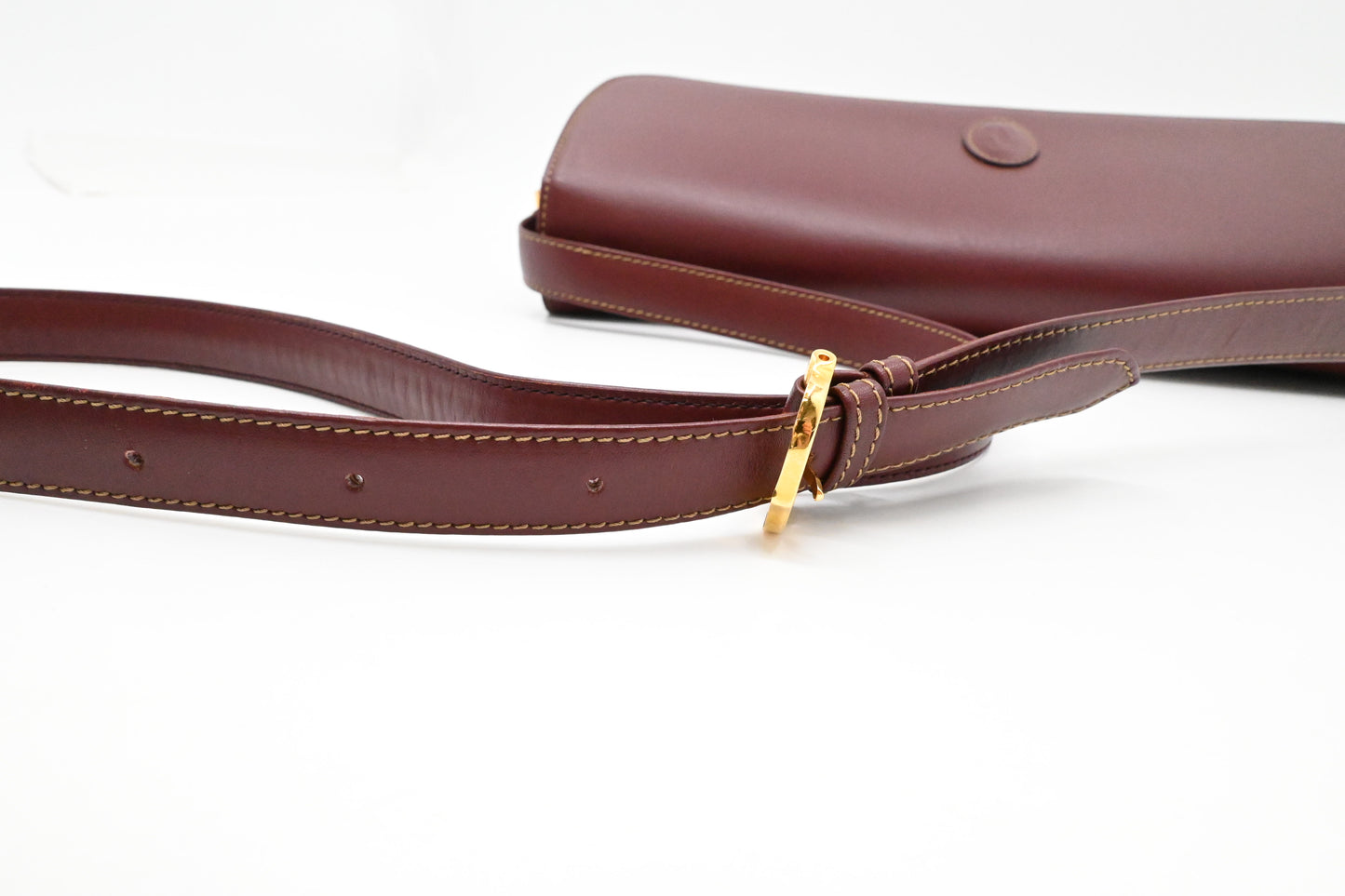 Cartier Crossbody Bag in Burgundy Leather