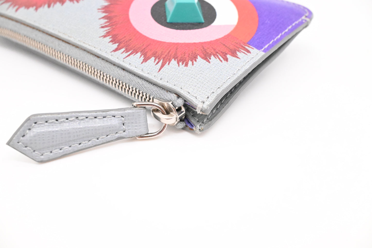 Fendi Monster Powder Key Case in Multicolor Leather