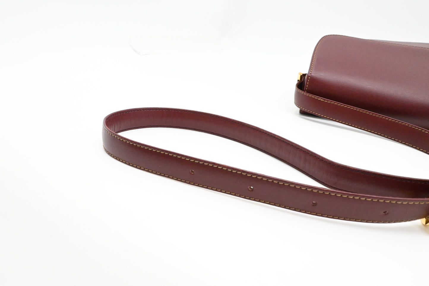 Cartier Crossbody Bag in Burgundy Leather