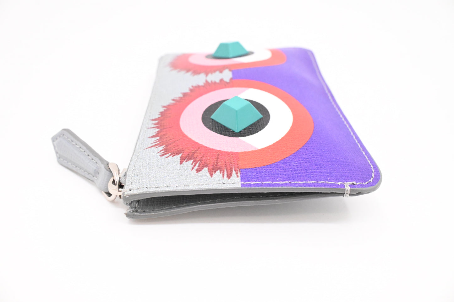 Fendi Monster Powder Key Case in Multicolor Leather