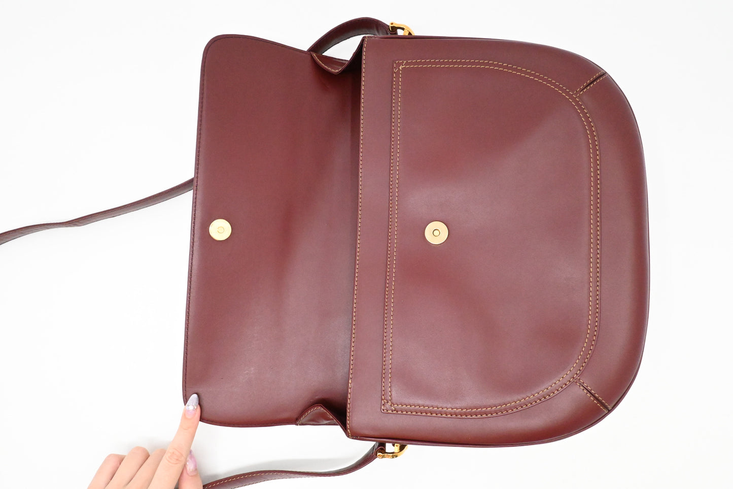Cartier Crossbody Bag in Burgundy Leather