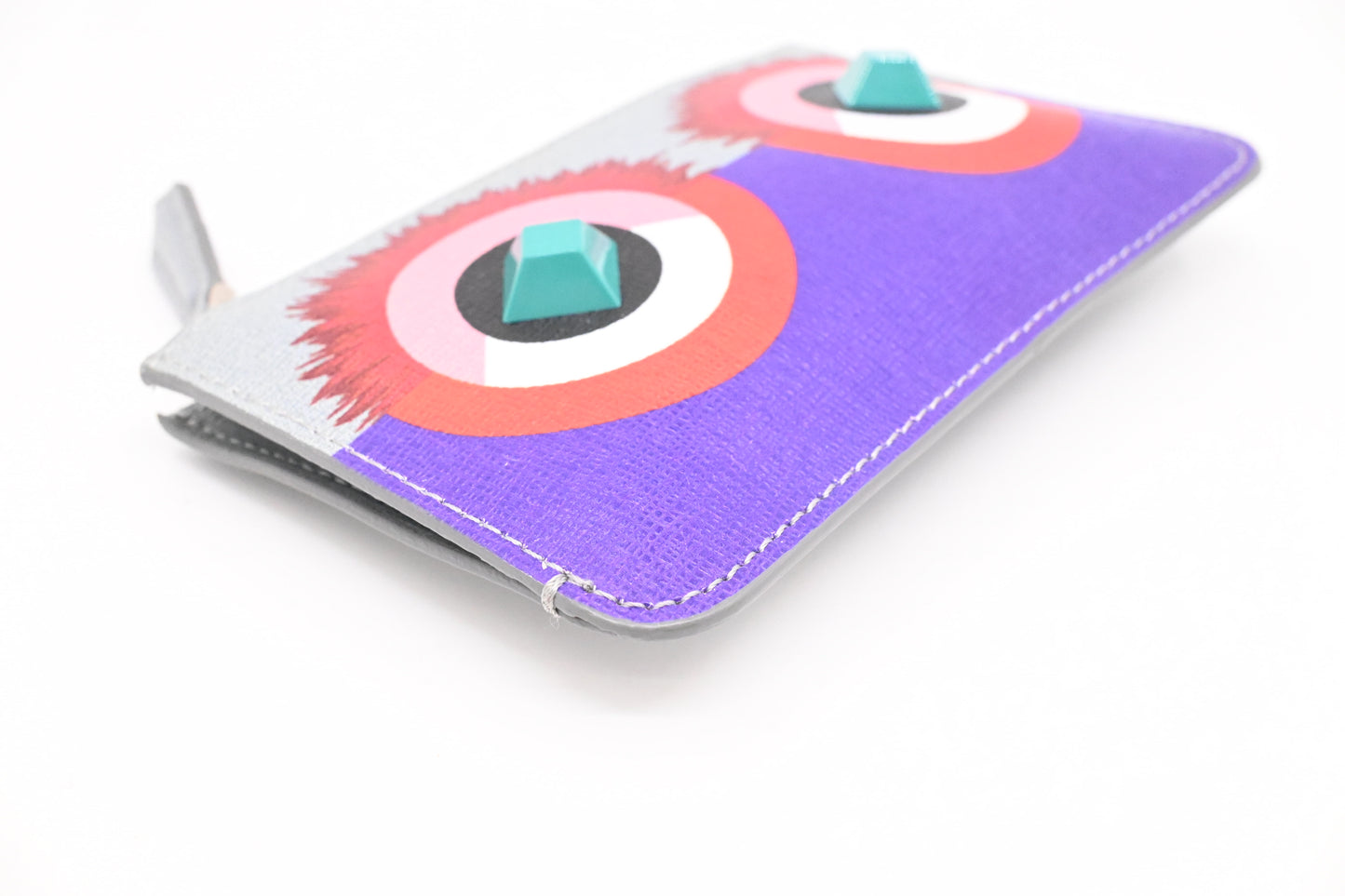 Fendi Monster Powder Key Case in Multicolor Leather