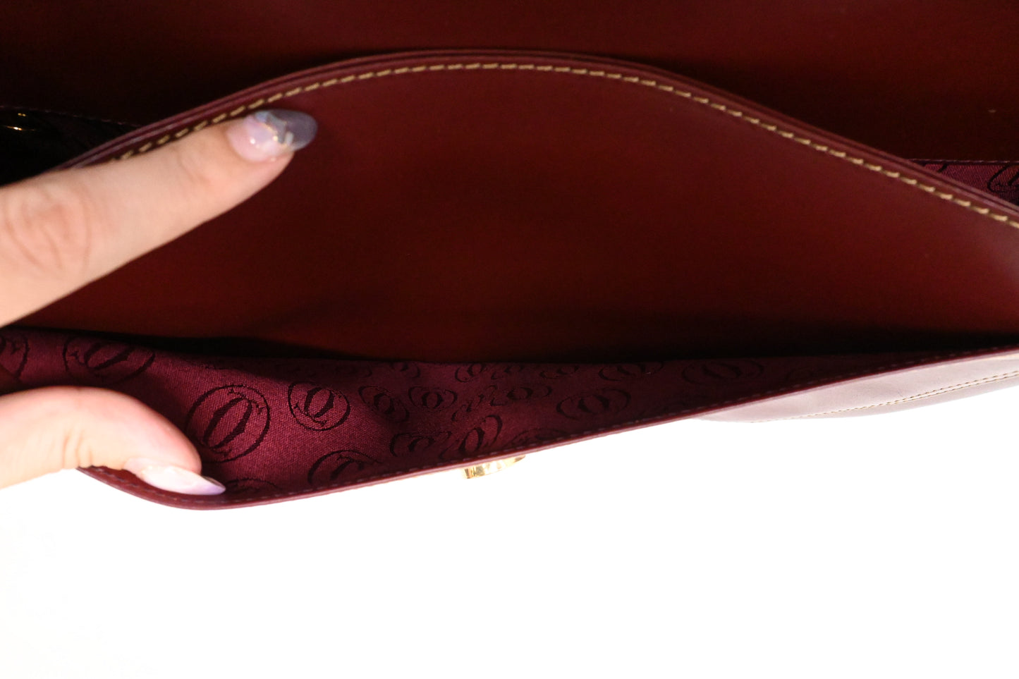Cartier Crossbody Bag in Burgundy Leather