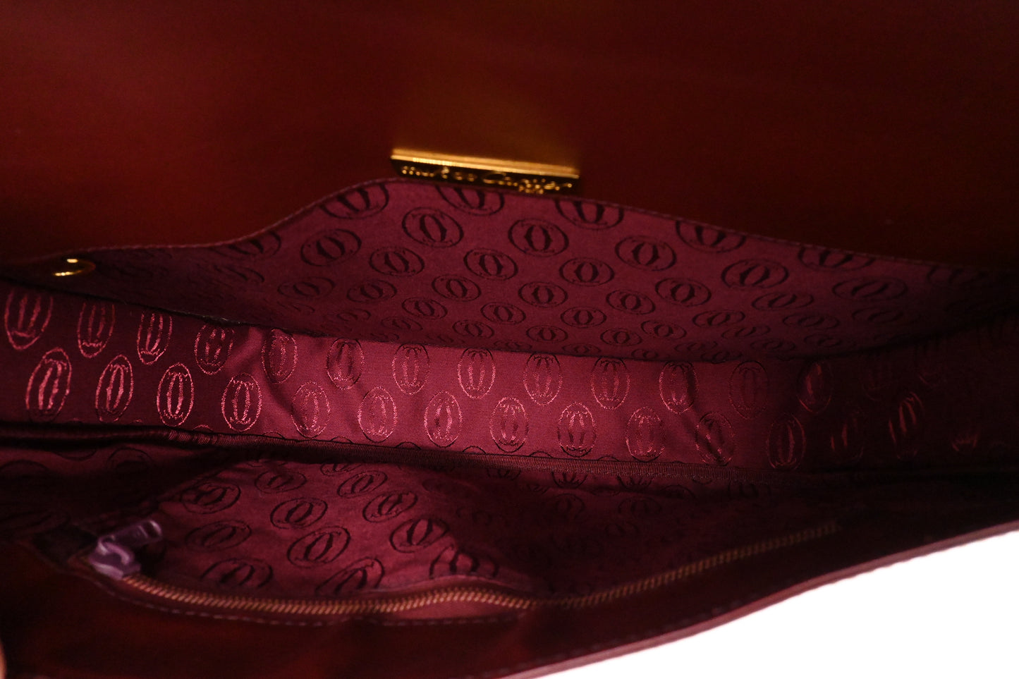 Cartier Crossbody Bag in Burgundy Leather