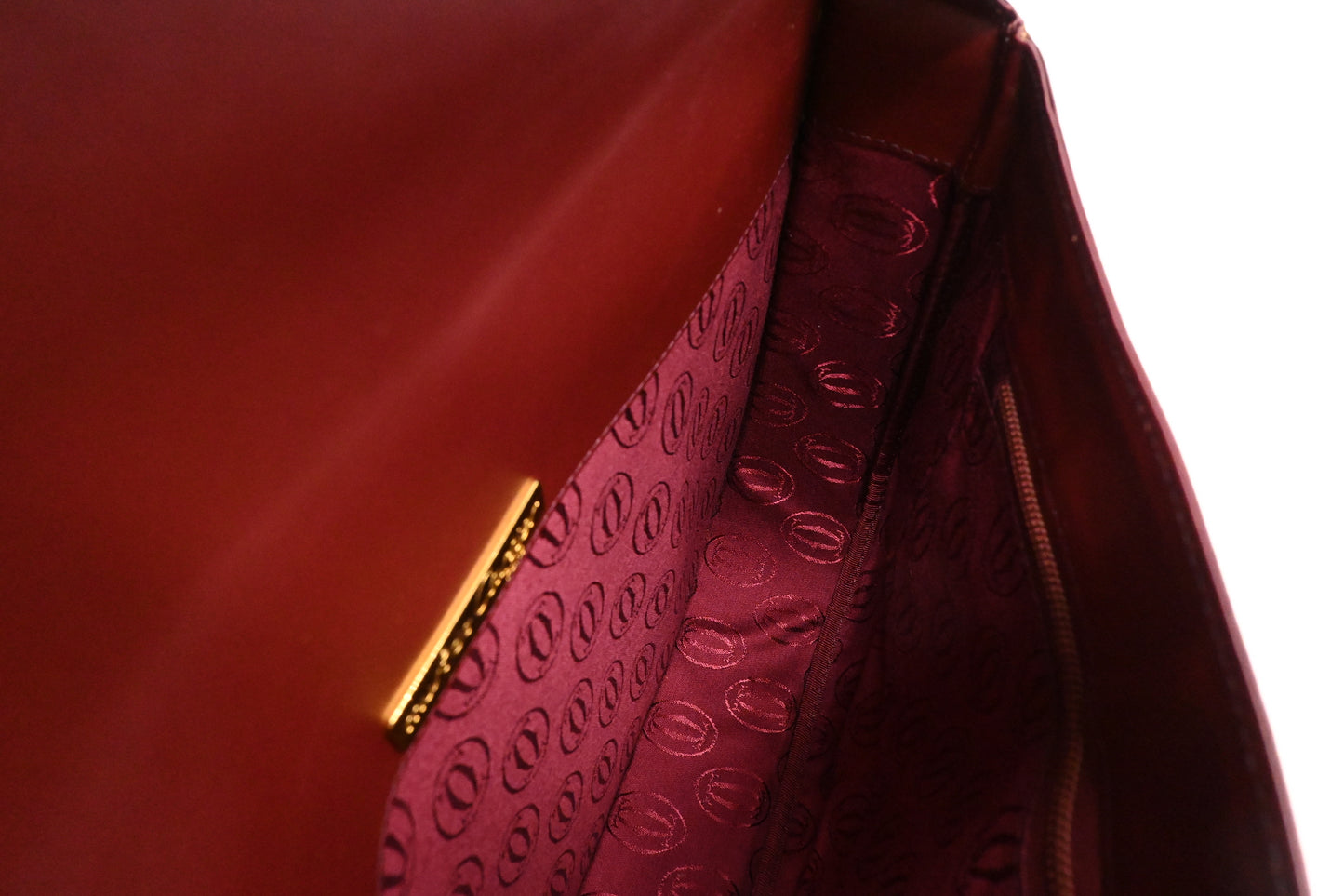 Cartier Crossbody Bag in Burgundy Leather
