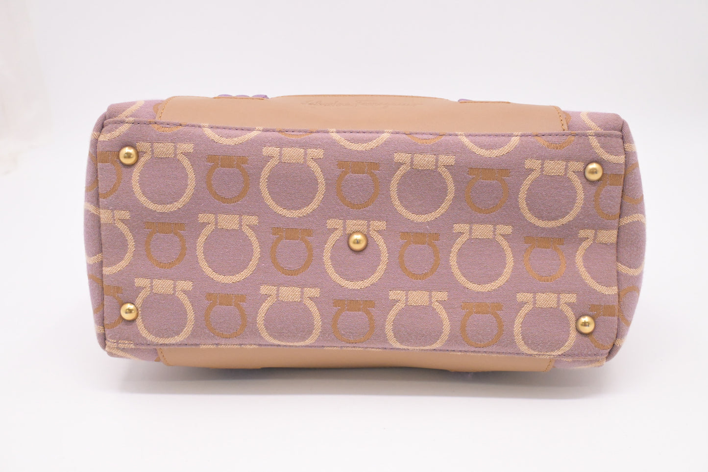 Ferragamo Handbag in Purple Gancini Canvas