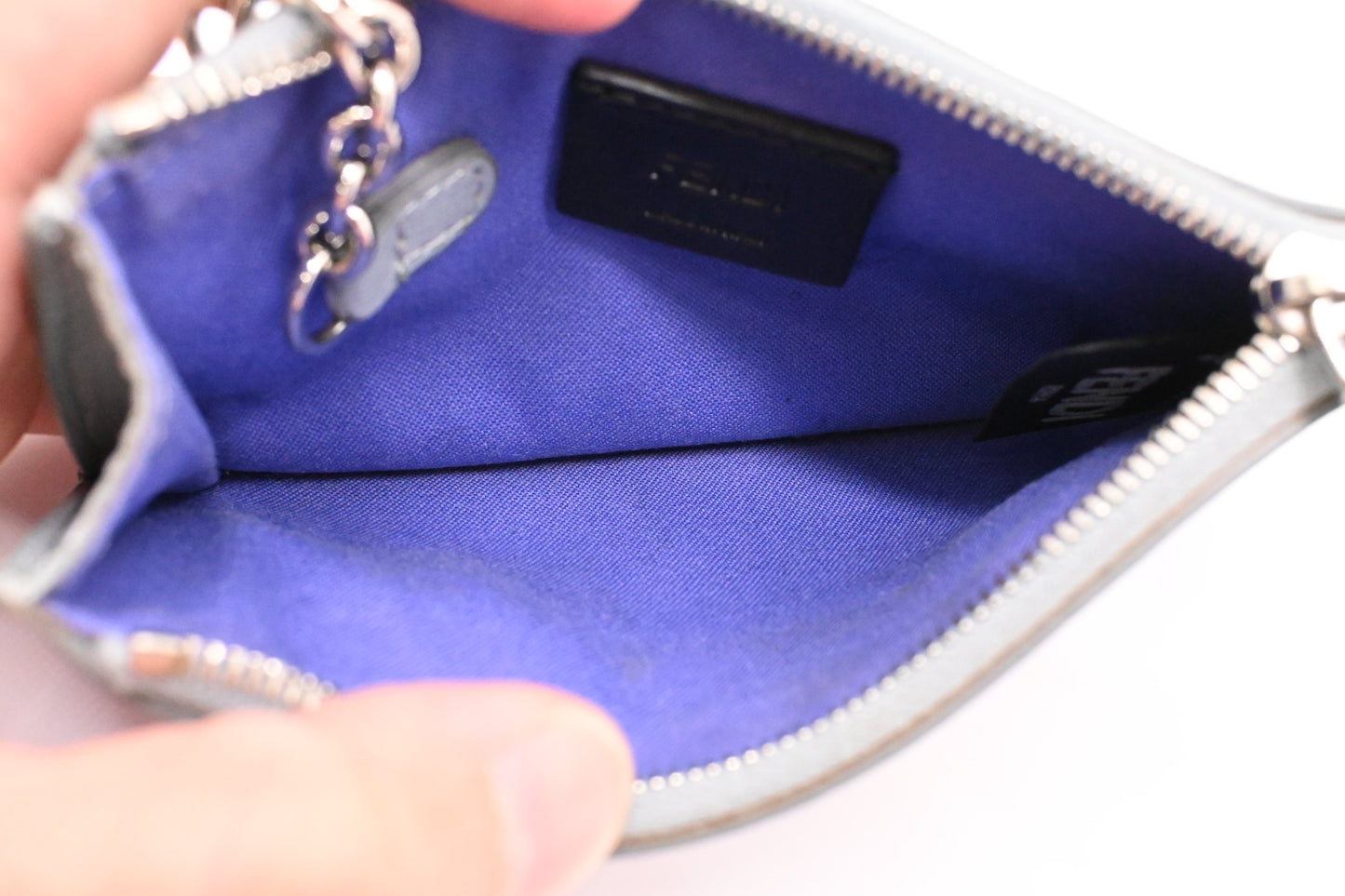Fendi Monster Powder Key Case in Multicolor Leather