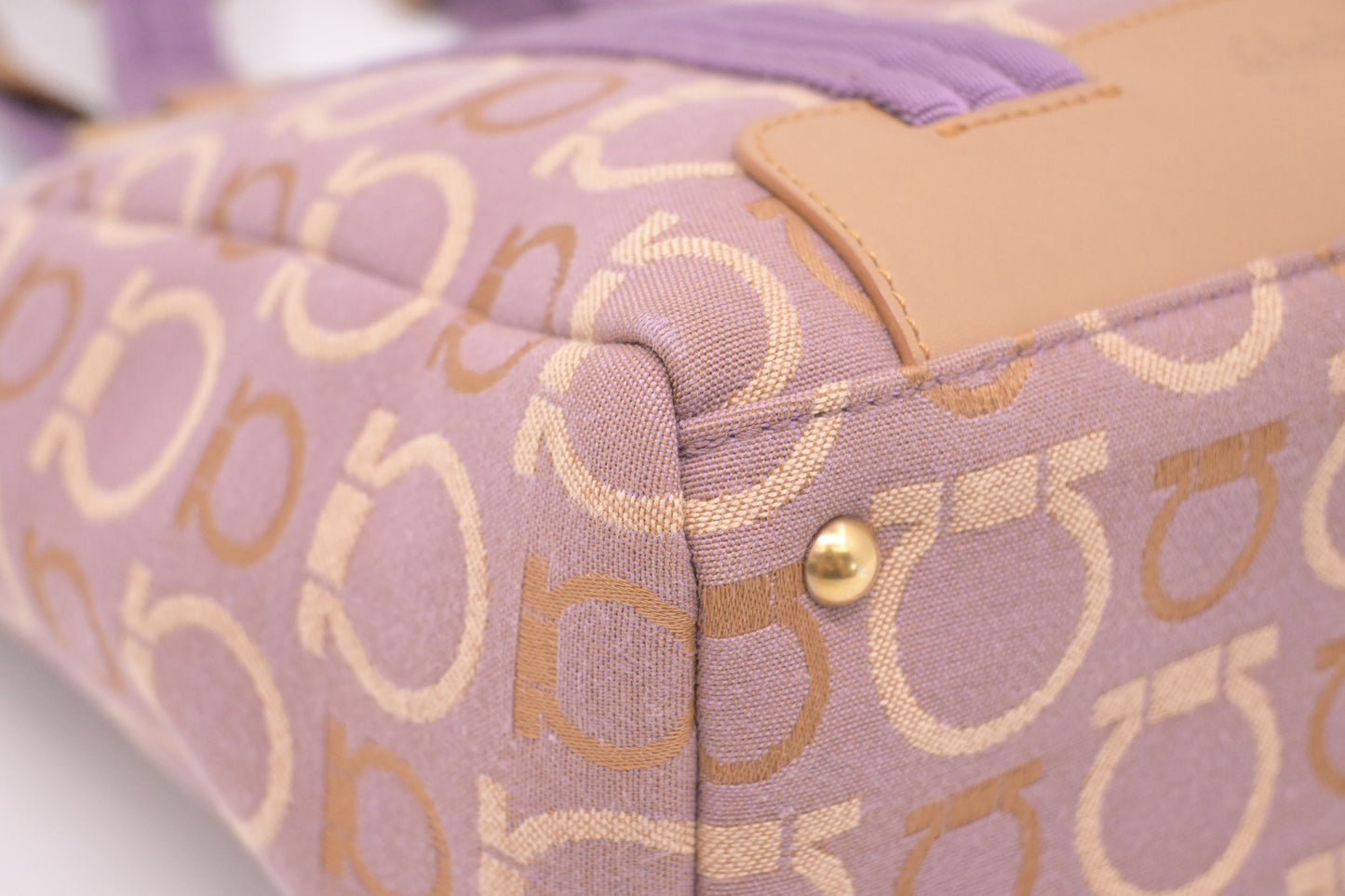 Ferragamo Handbag in Purple Gancini Canvas