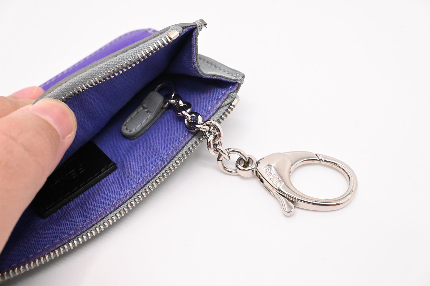 Fendi Monster Powder Key Case in Multicolor Leather