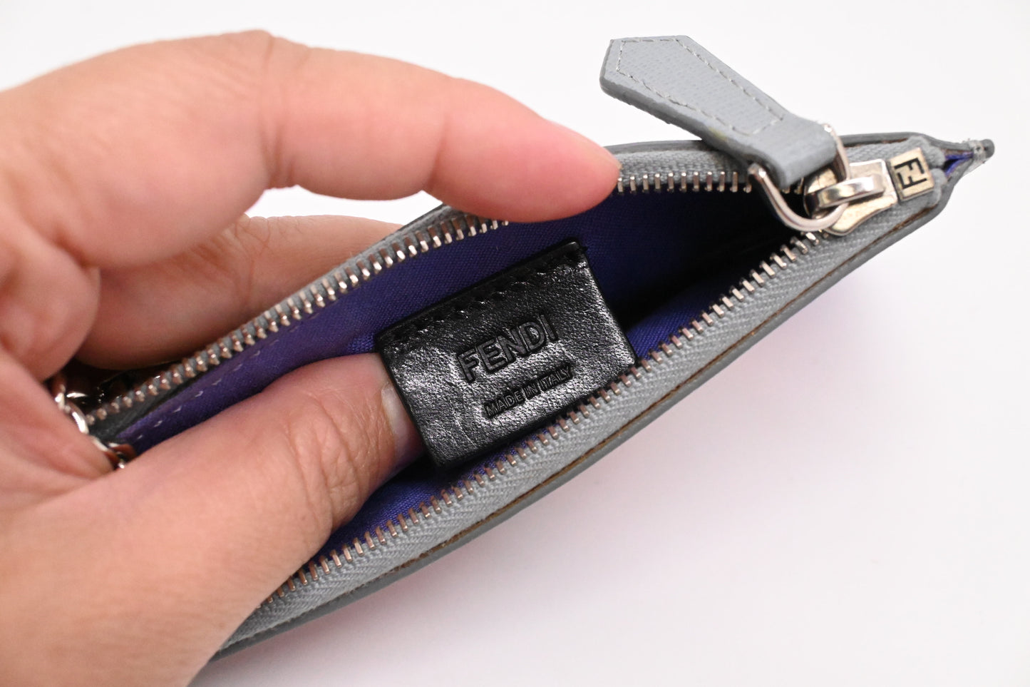 Fendi Monster Powder Key Case in Multicolor Leather