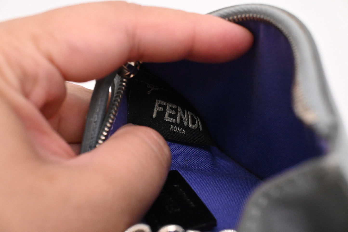 Fendi Monster Powder Key Case in Multicolor Leather