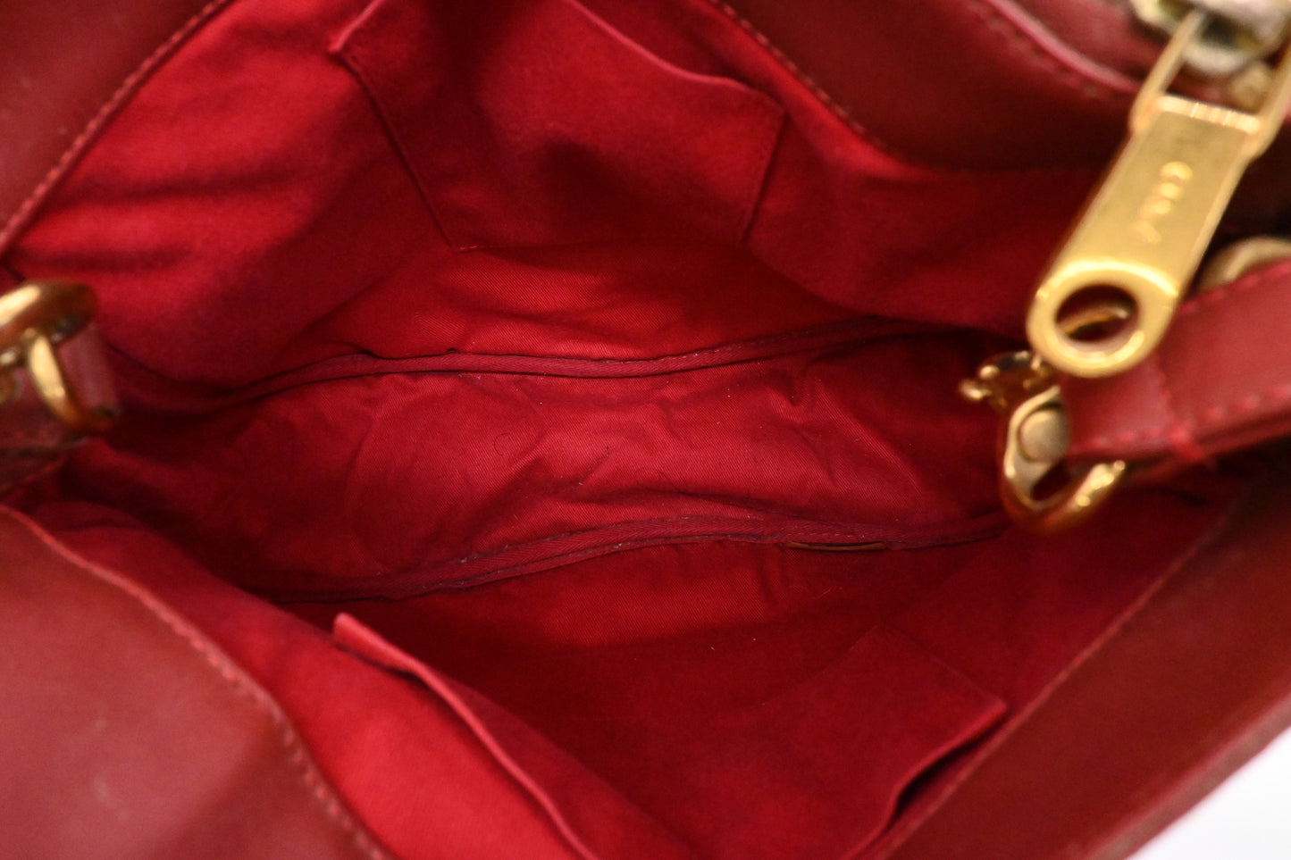 Chloe Crossbody Bag in Red Leather