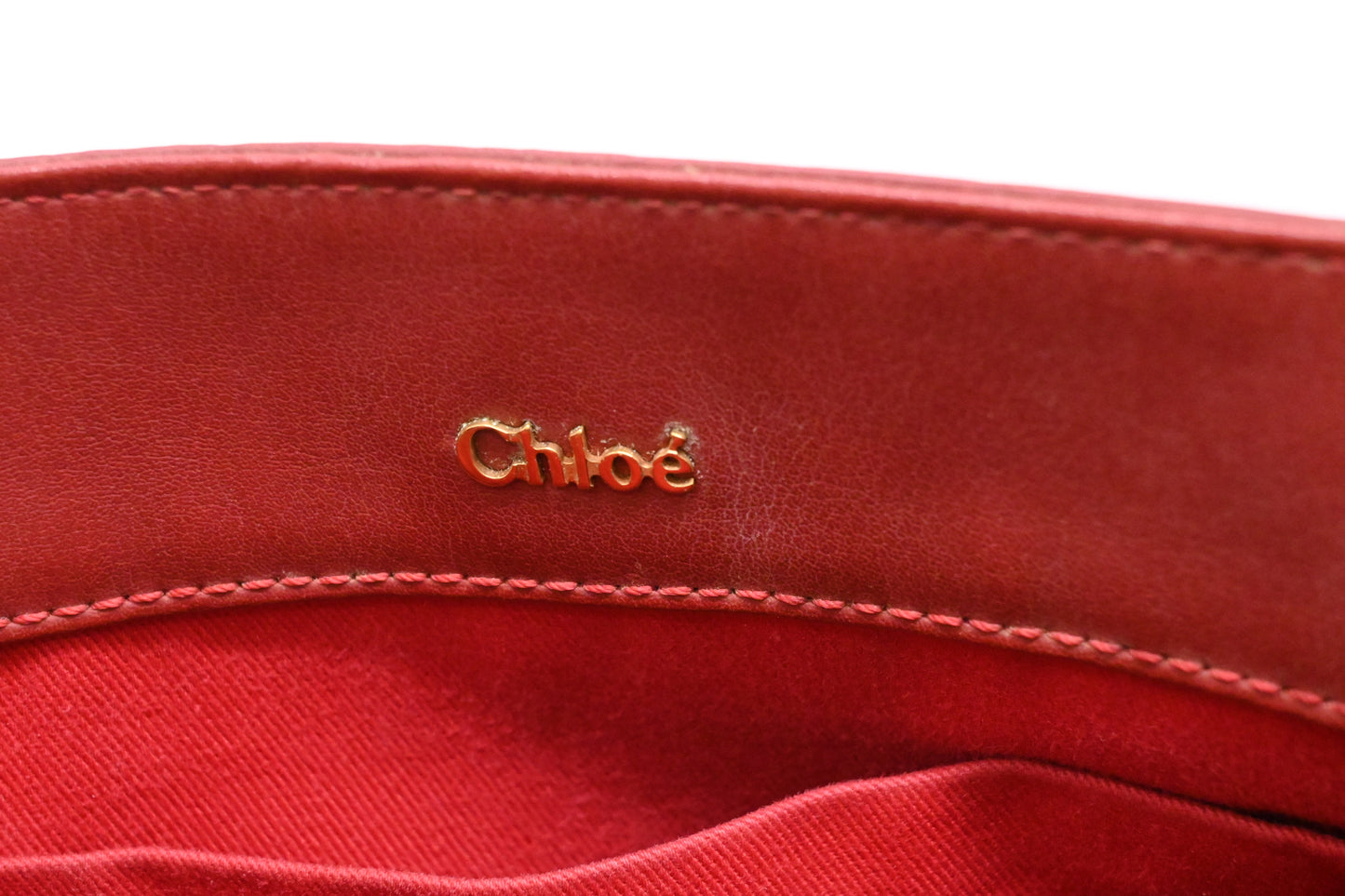 Chloe Crossbody Bag in Red Leather