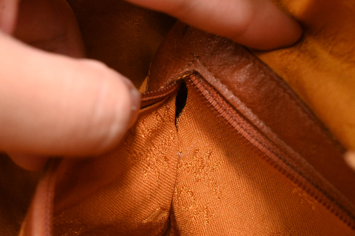 MCM Bucket Bag in Cognac Visetos Canvas