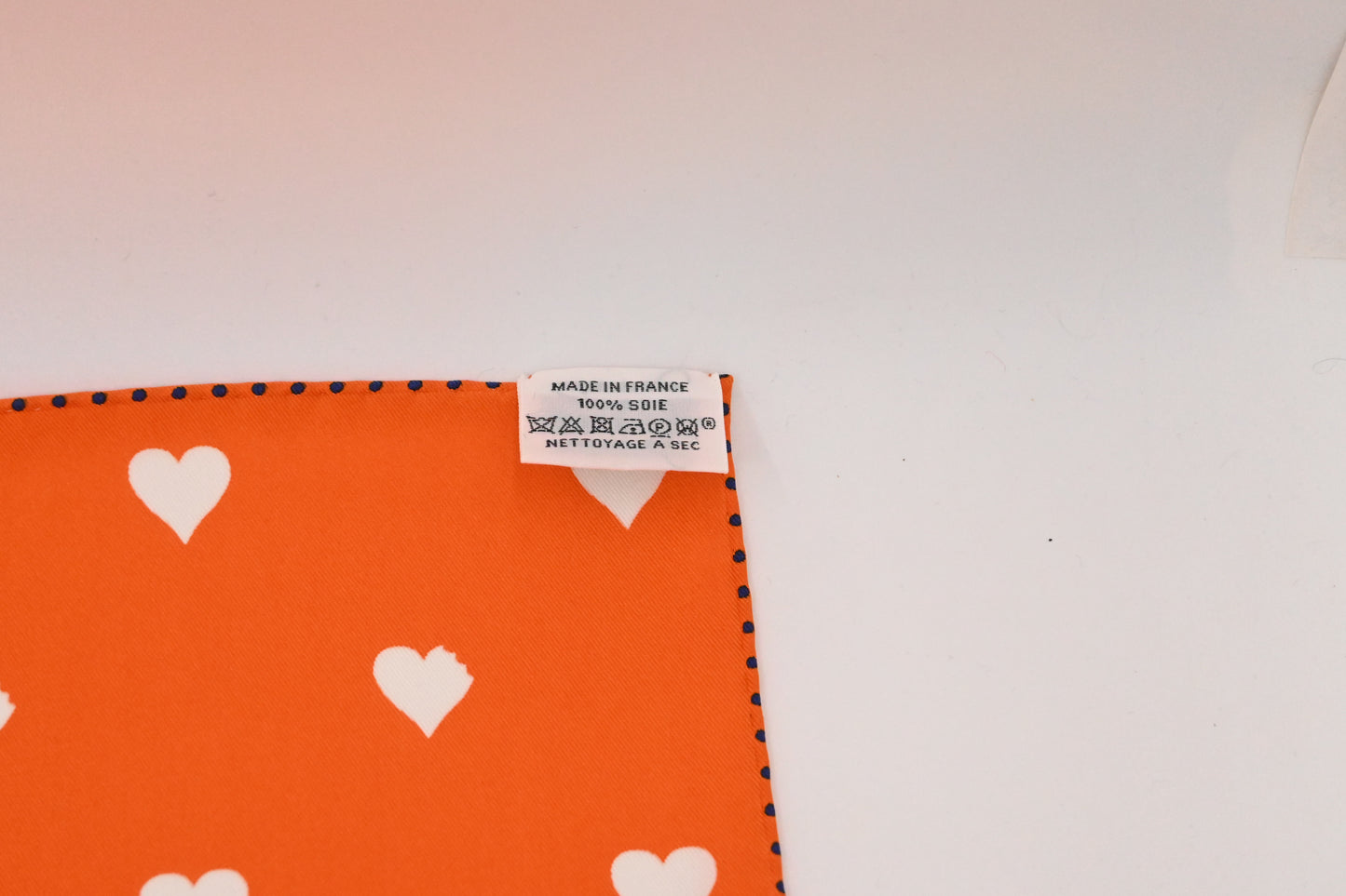 Hermes 'Tea Time' Carre 70 in Orange and Blue Silk