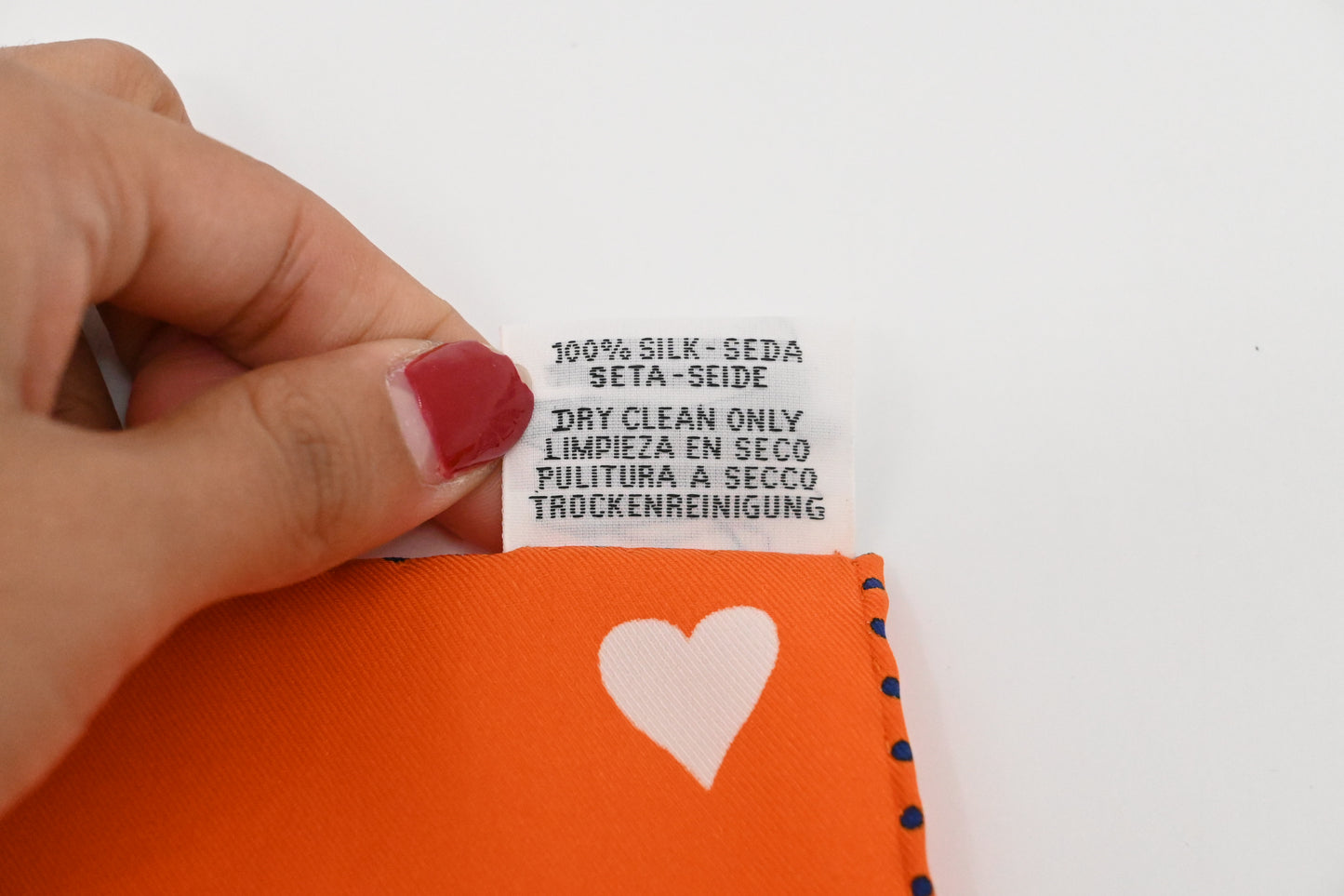 Hermes 'Tea Time' Carre 70 in Orange and Blue Silk