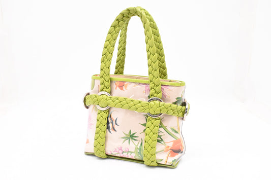 Ferragamo Handbag in Floral Print Coated Canvas