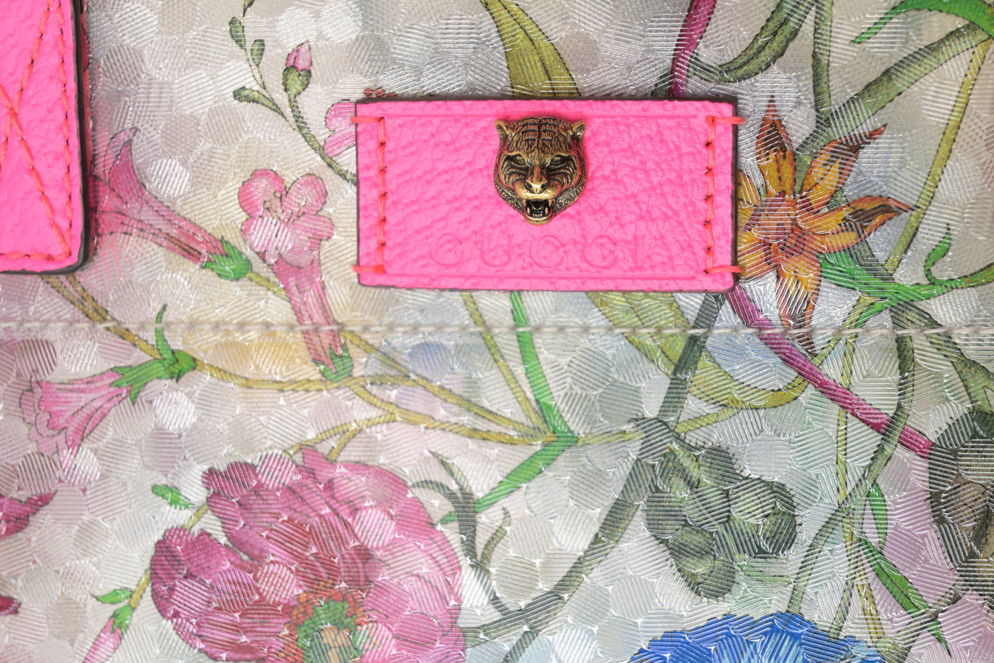 Gucci Tote in Clear Flora Vinyl