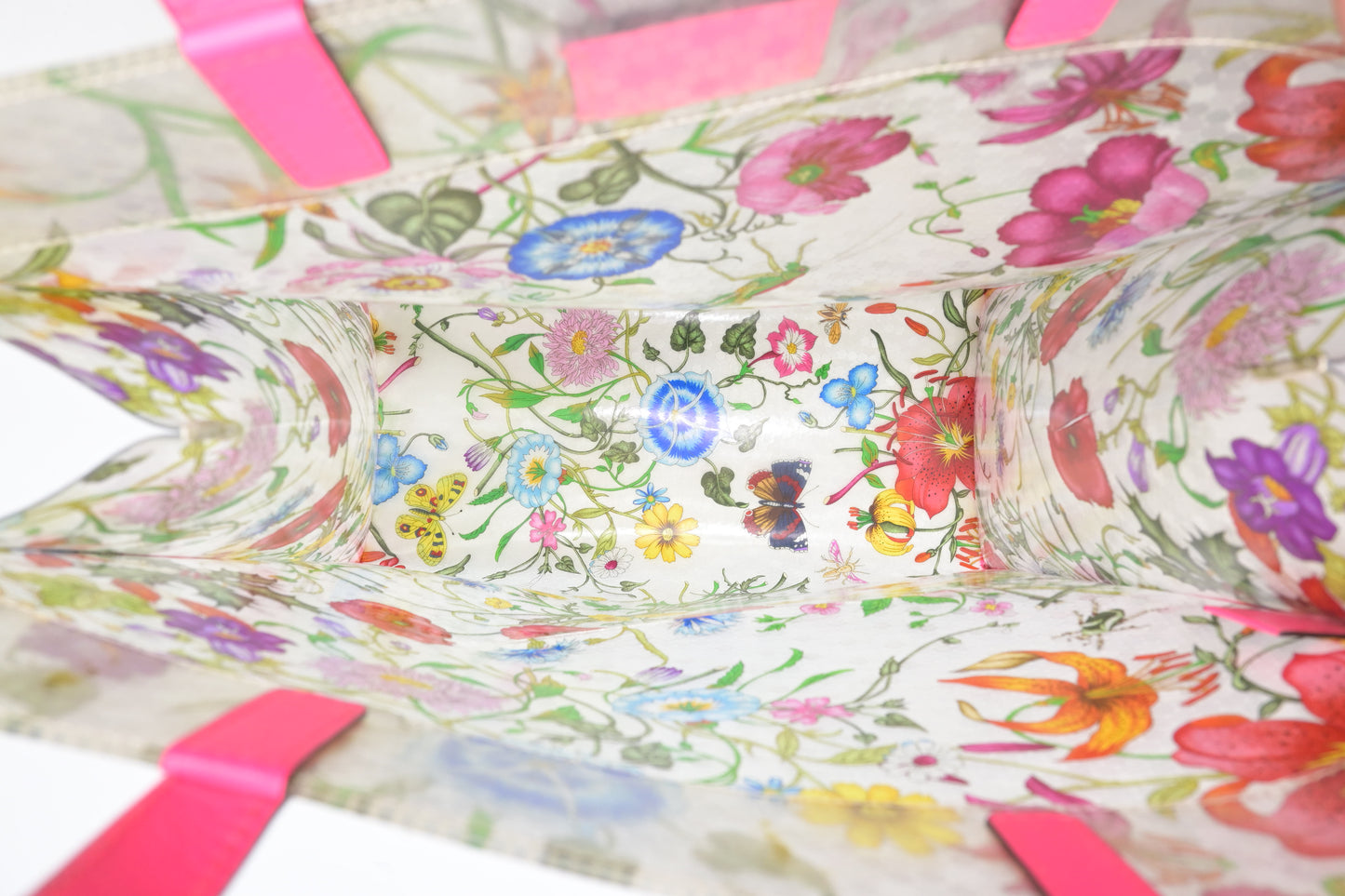 Gucci Tote in Clear Flora Vinyl