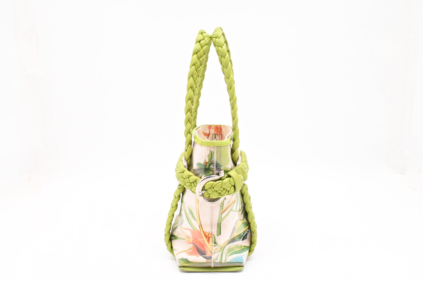 Ferragamo Handbag in Floral Print Coated Canvas